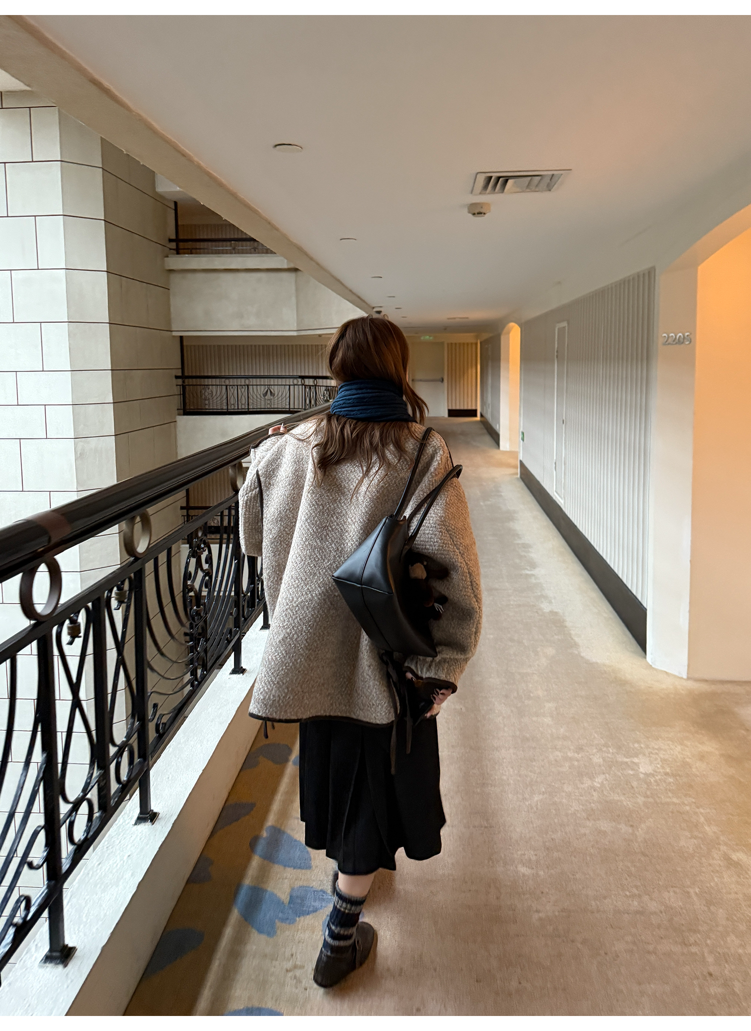 LelyMooch 配色パイピング ループウールジャケット　LEM278