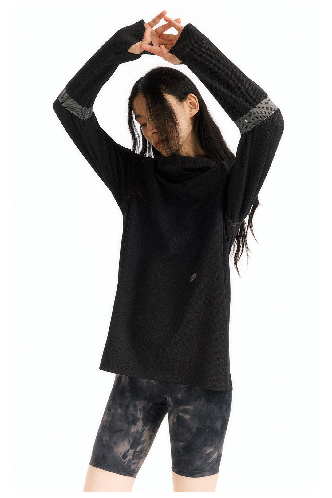 メッシュワッフルフーディー  LOM091