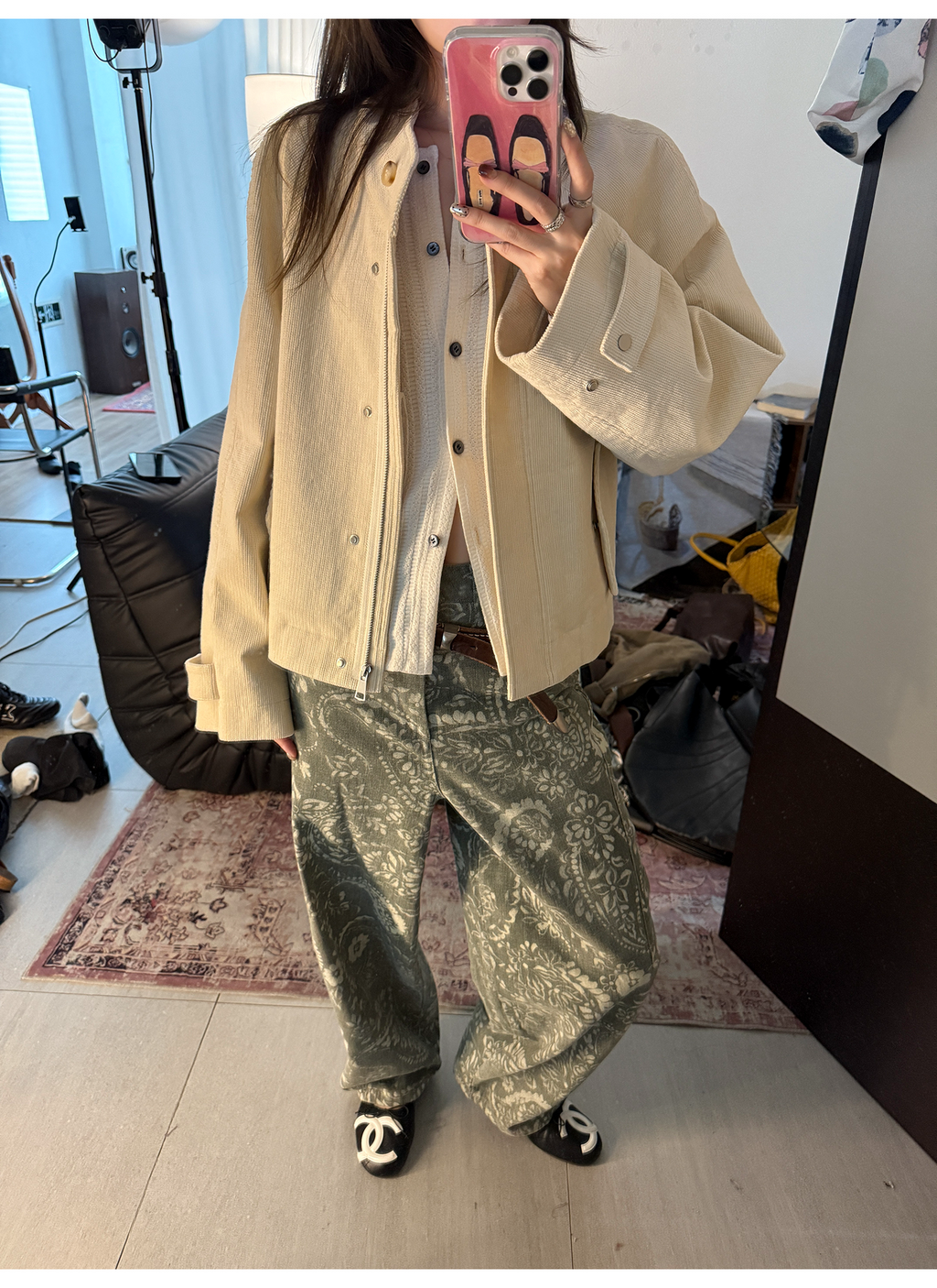 LelyMooch 厚手コーデュロイライダースジャケット LEM245