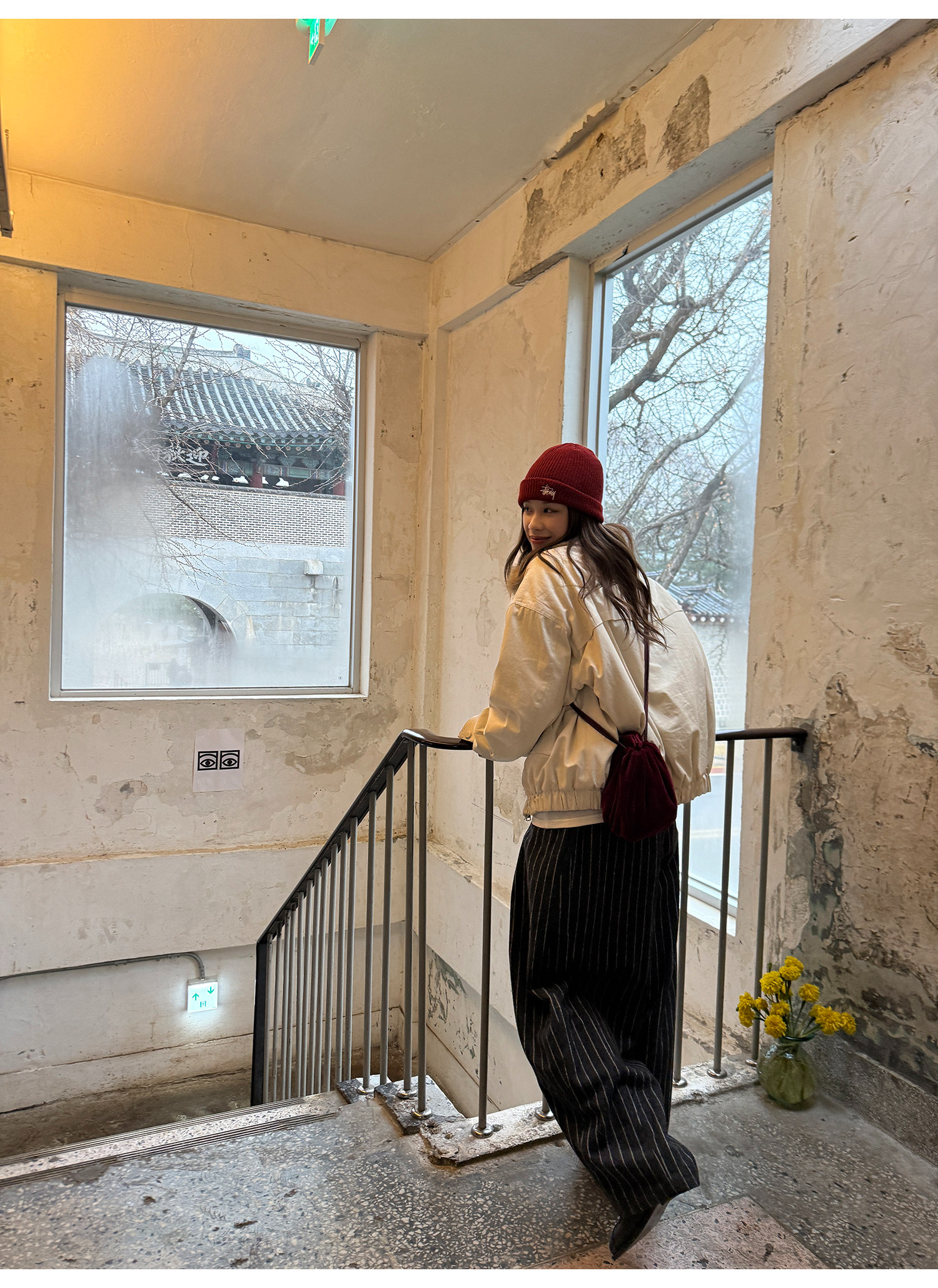 LelyMooch 取り外し襟付き 中綿ショートアウター  LEM305