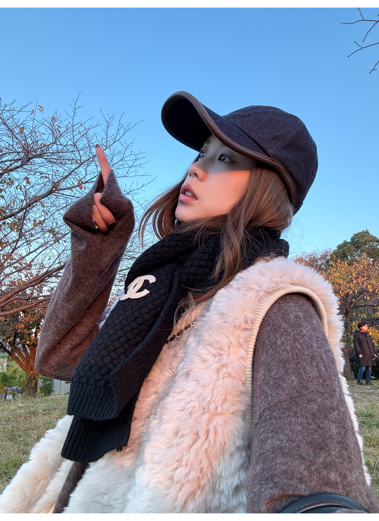 LelyMooch エコファー×ボア リバーシブルショートジレ  LEM279