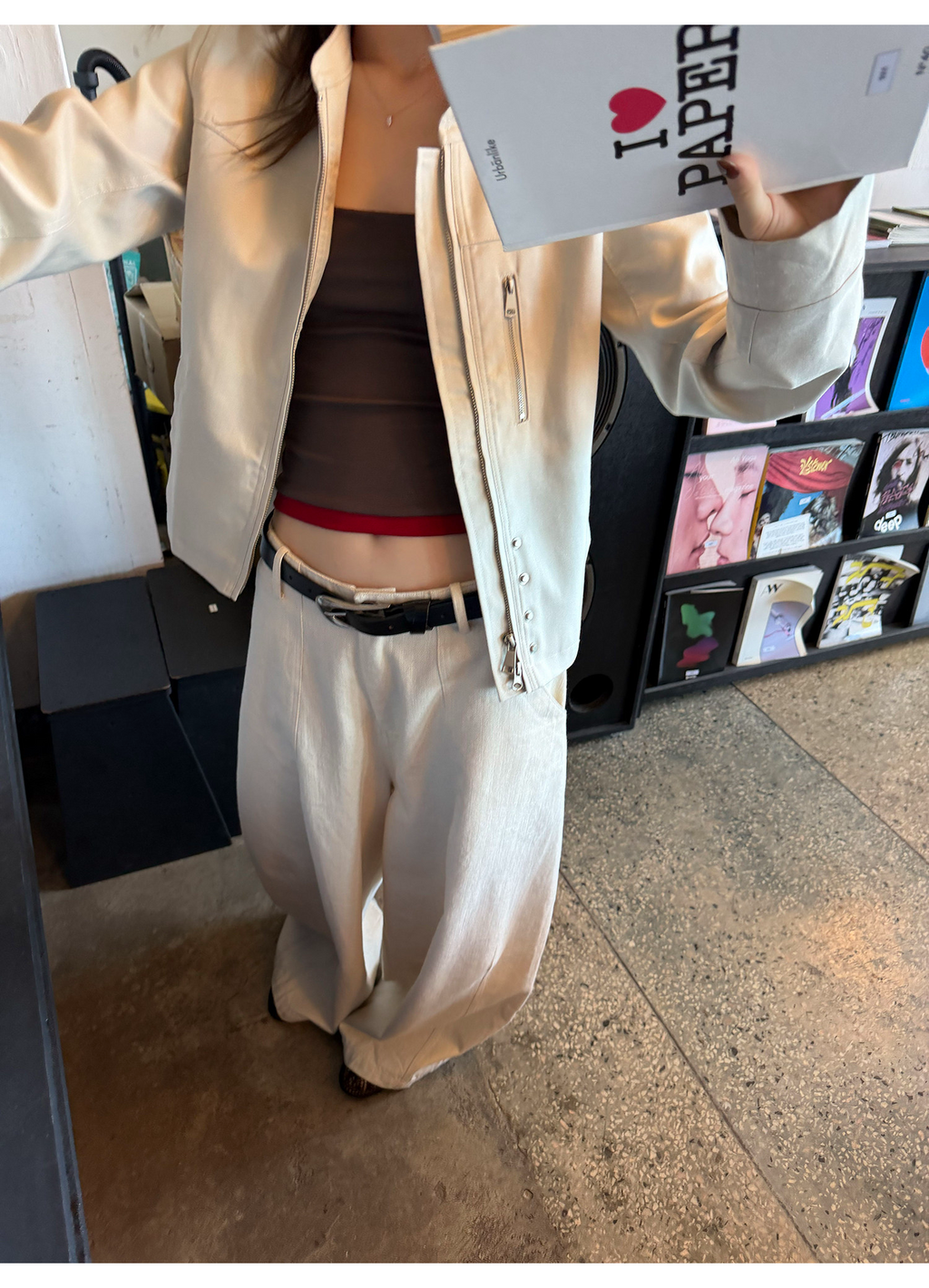 LelyMooch 裾配色ニットタンク  LEM388