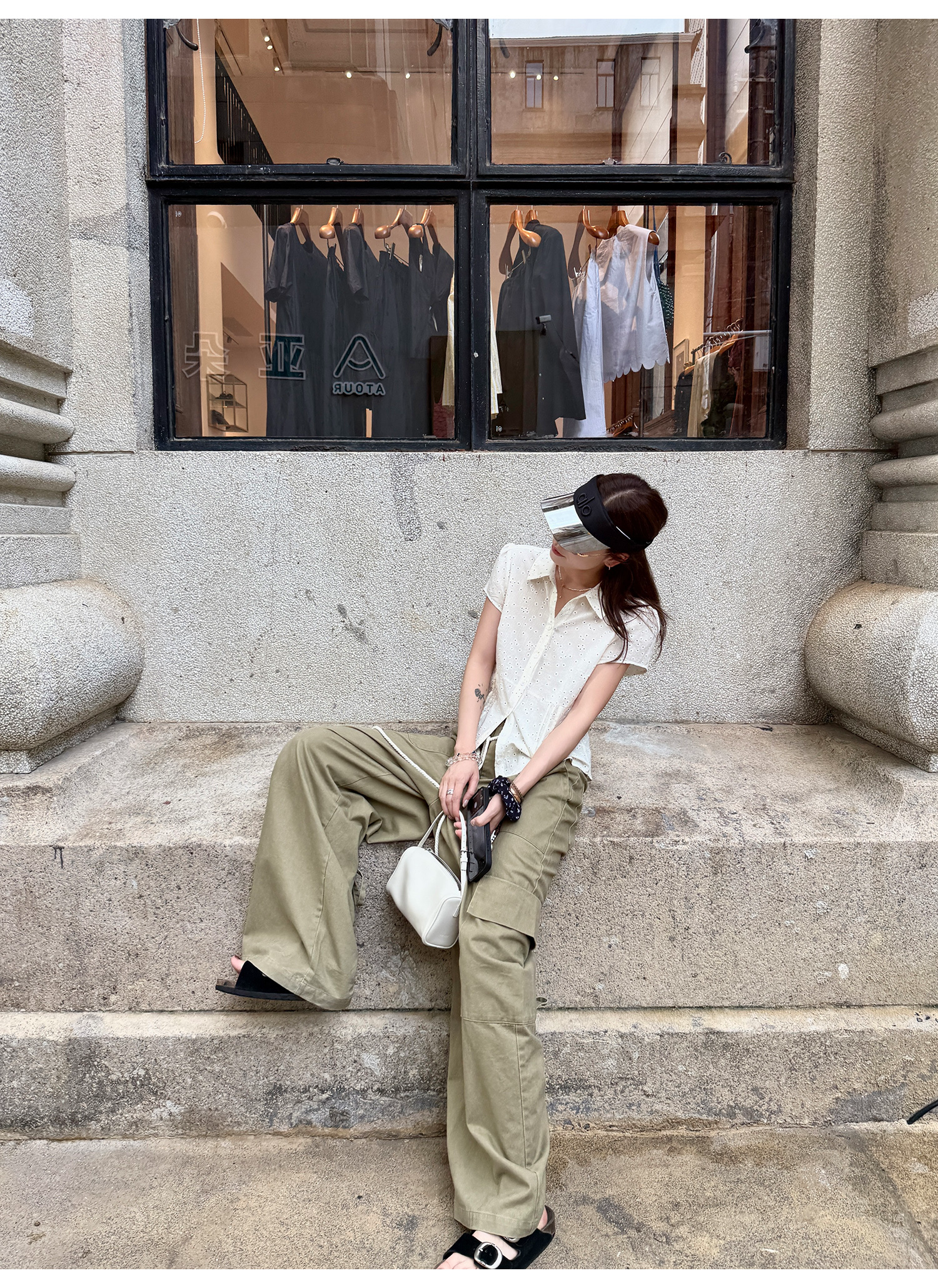 LelyMooch ドローコード付きコットンパンツ  LEM205