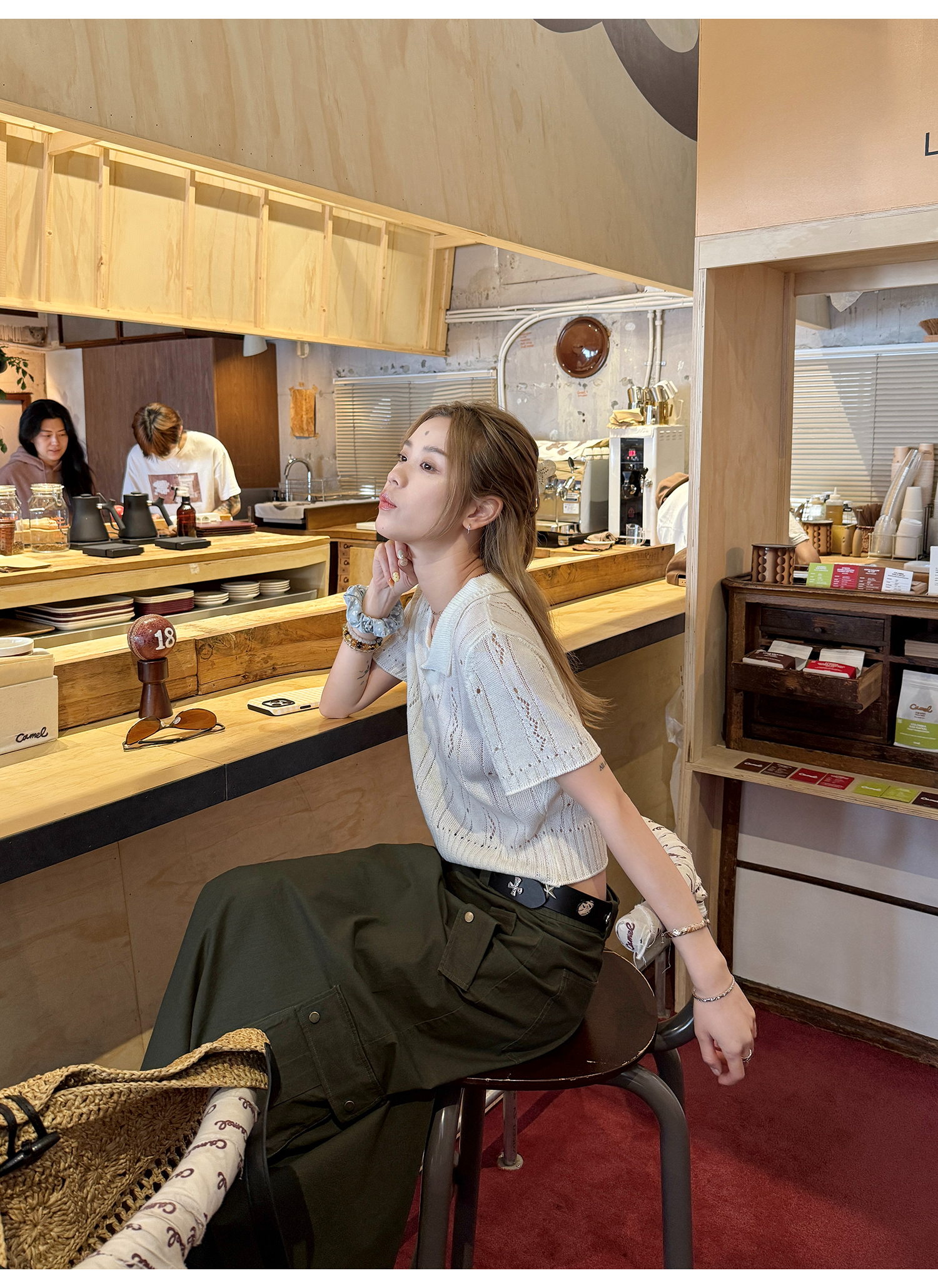 LelyMooch Aラインミディスカート  LEM172