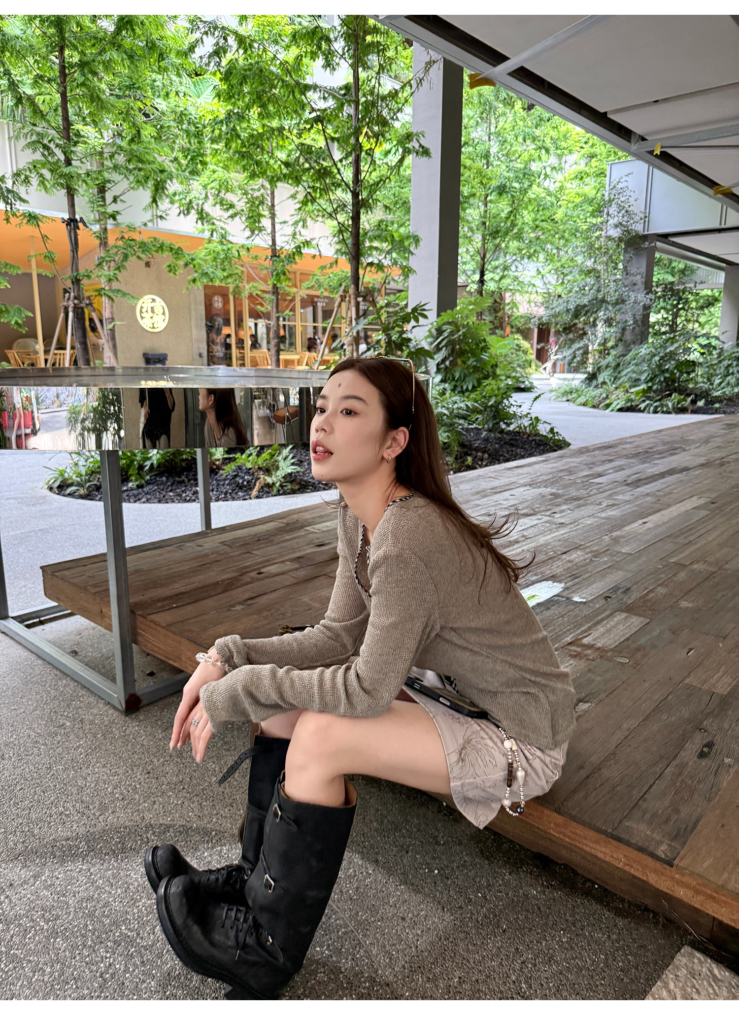 LelyMooch 花柄Aラインコットンスカート 防止めくれ加工！ LEM217