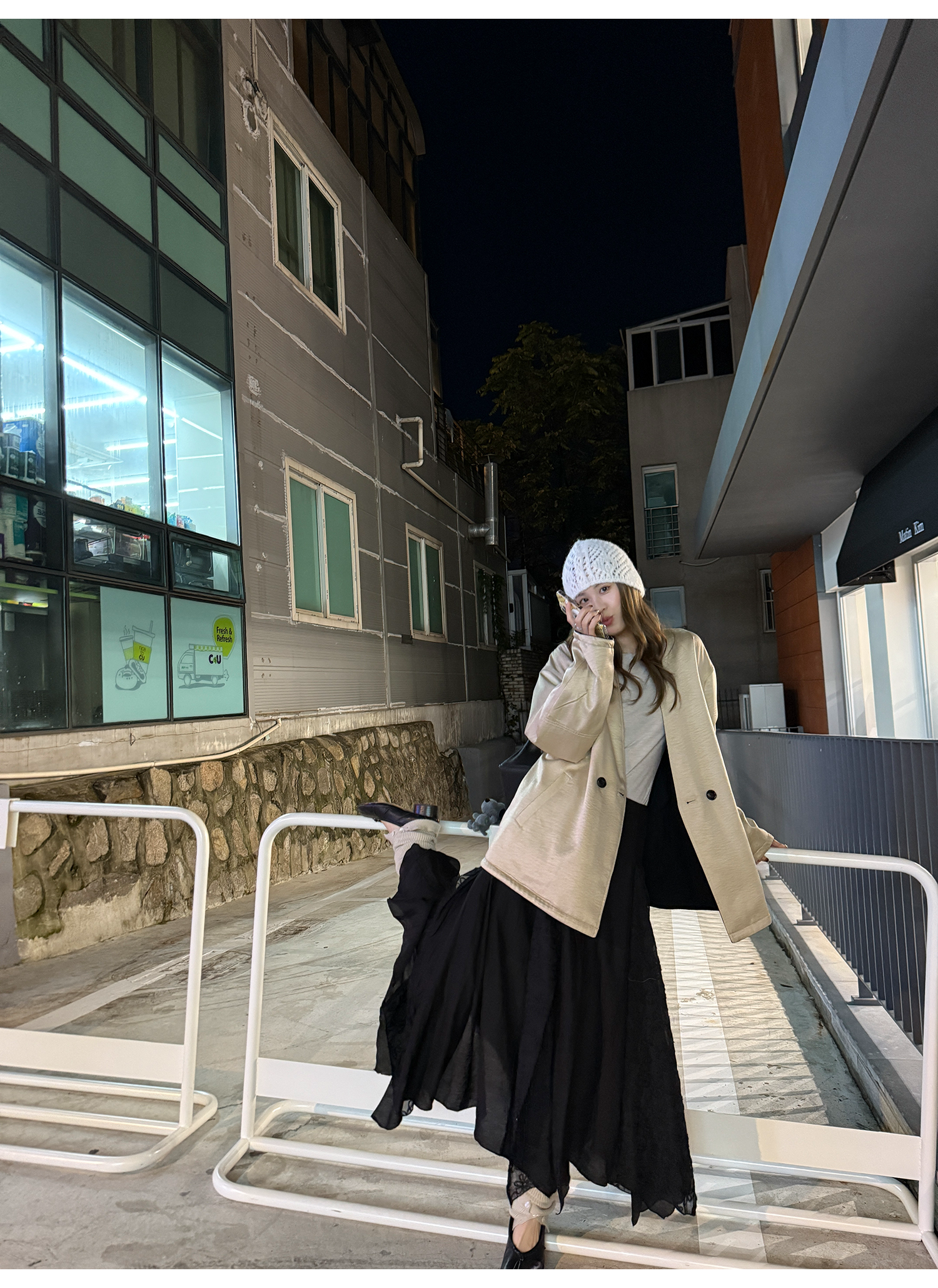 LelyMooch コーデュロイ リバーシブル中綿コート  LEM265