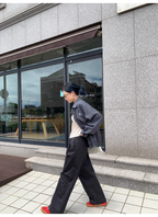 LelyMooch  ウォッシュコットン ワイドパンツ  LEM068