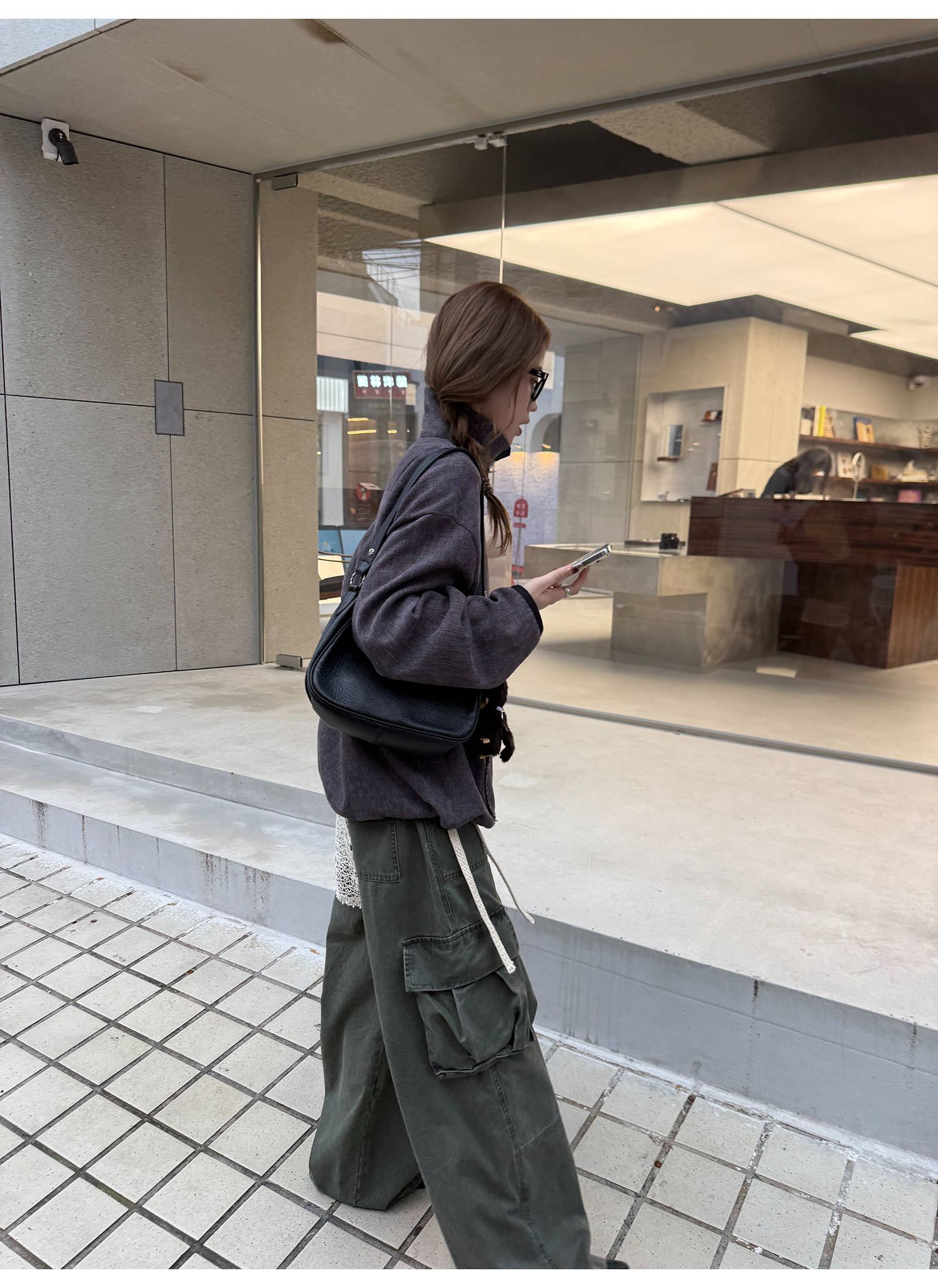 LelyMooch フェード加工ワークパンツ　LEM261