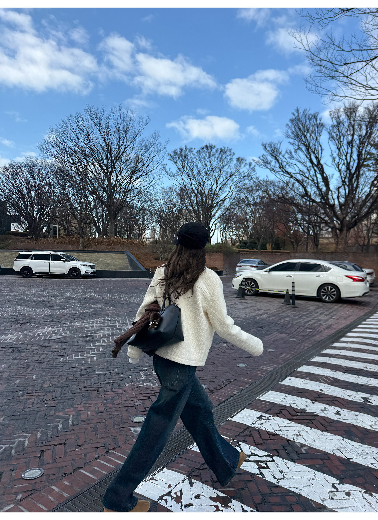 LelyMooch 色落ち加工 ストレートデニムパンツ　LEM304