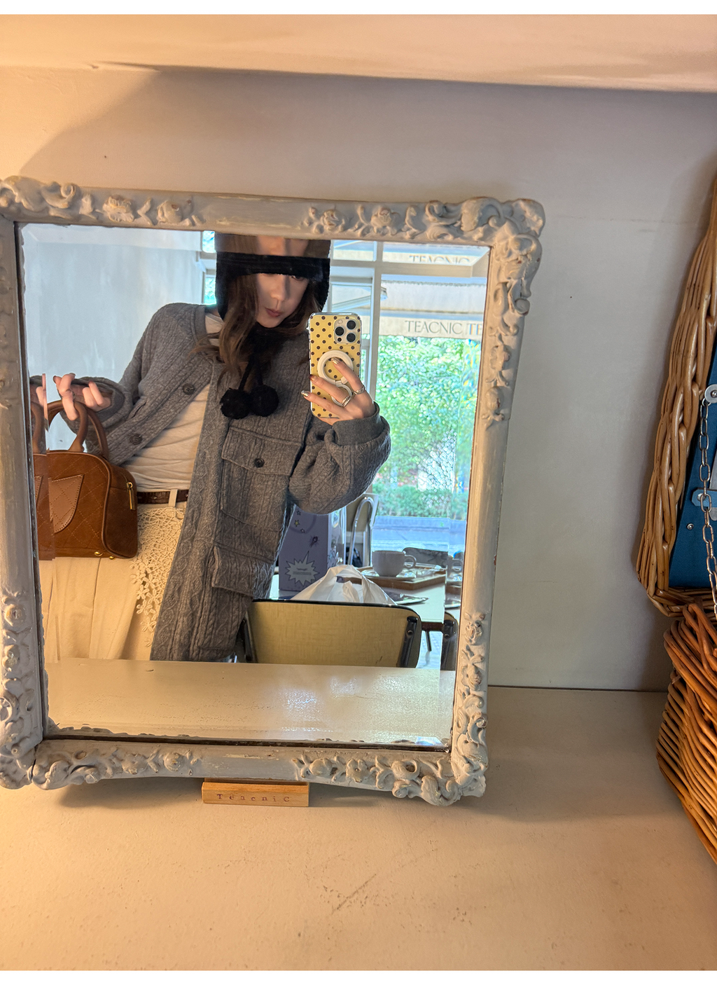 LelyMooch ヴィンテージ絞り編みニットジャケット　LEM263