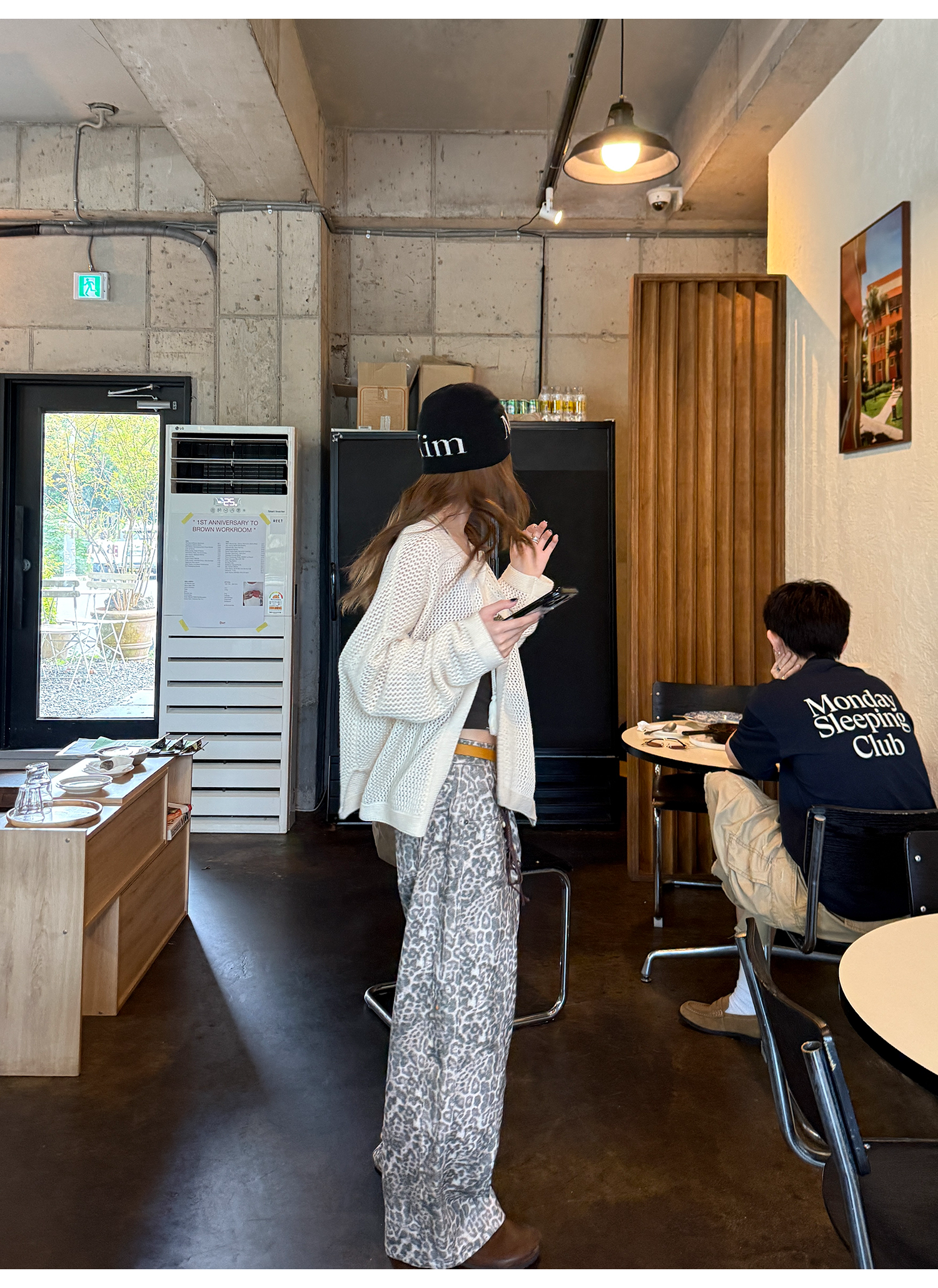 LelyMooch ゆるニットフリンジカーディガン  LEM249