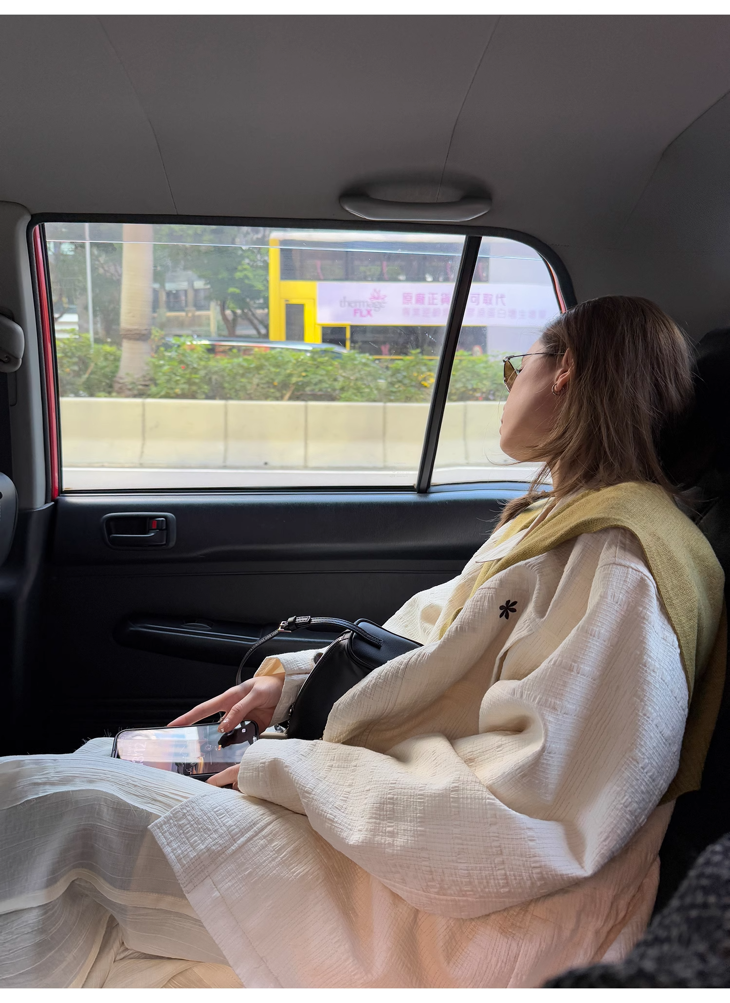 LelyMooch Checkered Trench Coat Midi Length LEM077