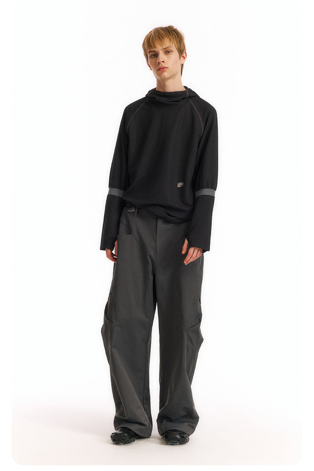 メッシュワッフルフーディー  LOM091