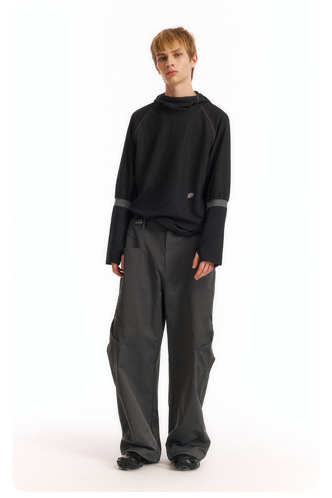 メッシュワッフルフーディー  LOM091