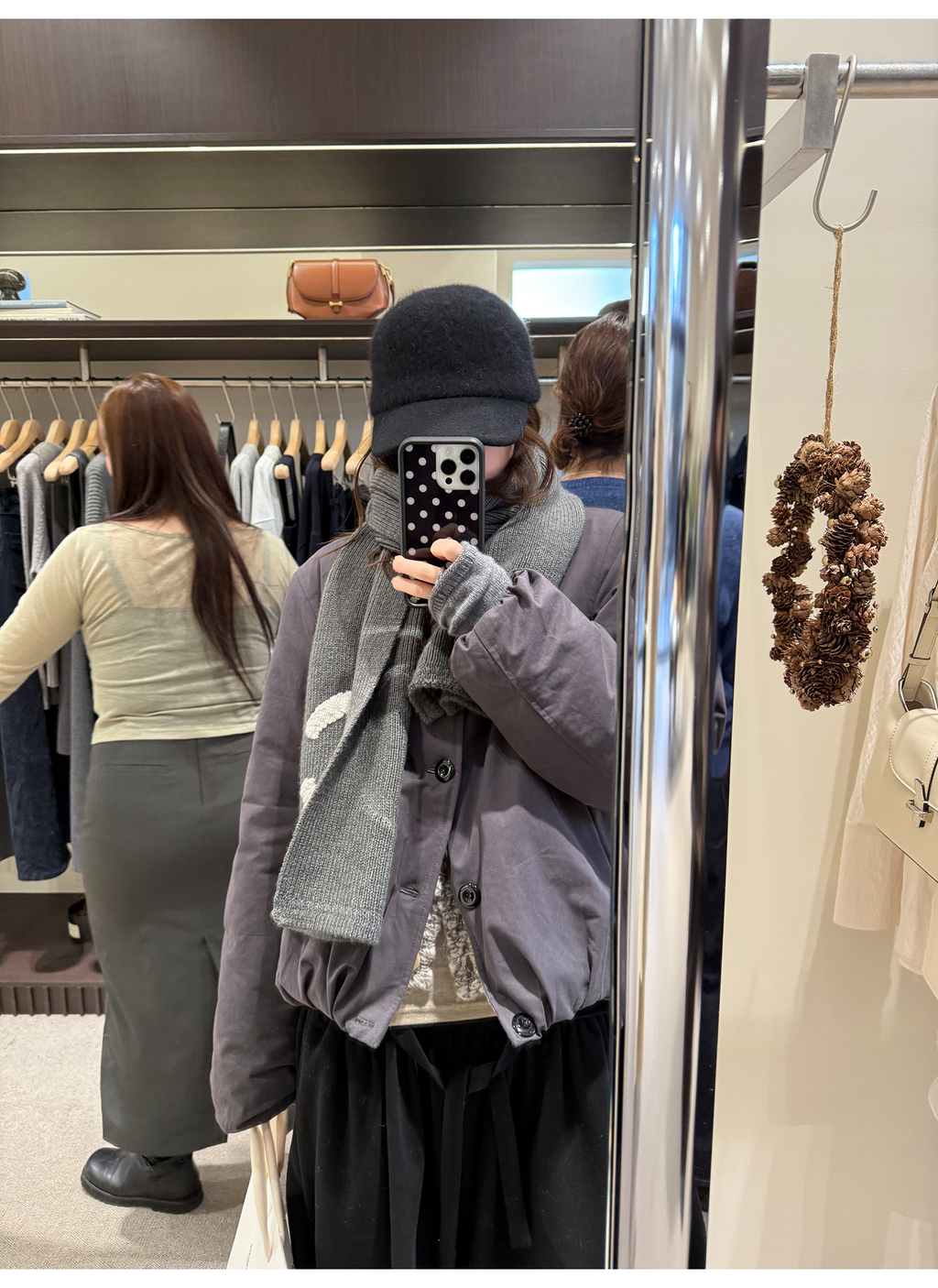 LelyMooch マフラー付き 中綿ブルゾン  LEM306