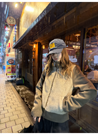 LelyMooch フェイクファー切り替え立ち襟コート  LEM252