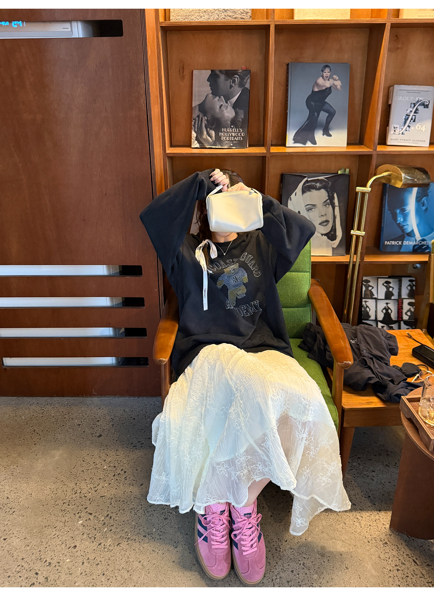 LelyMooch くまプリント古着風スウェット  LEM231