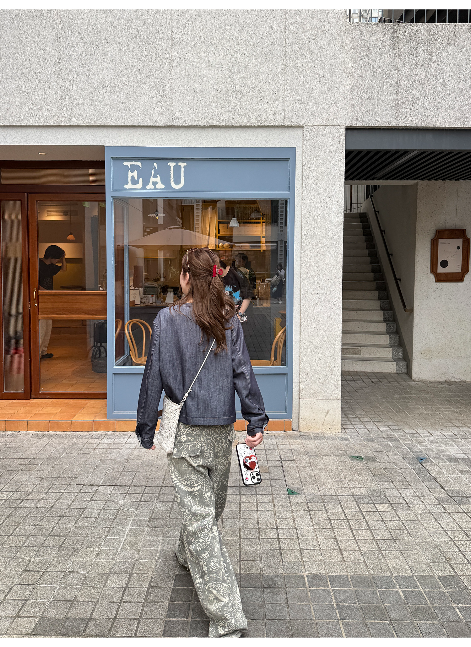 LelyMooch ショート丈 デニム風 ジャケット  LEM222