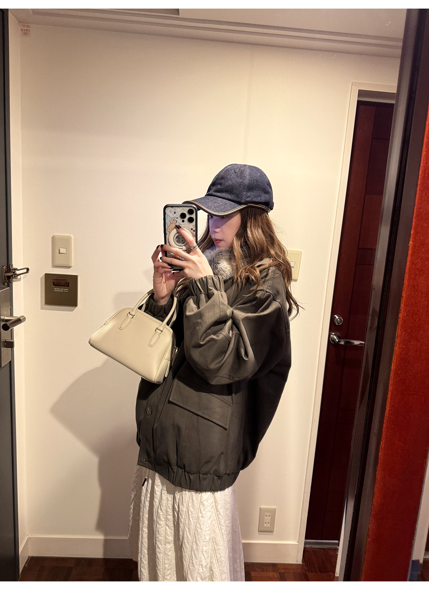 LelyMooch 2種類の襟を自由に切り替え・中綿ジャケット  LEM282