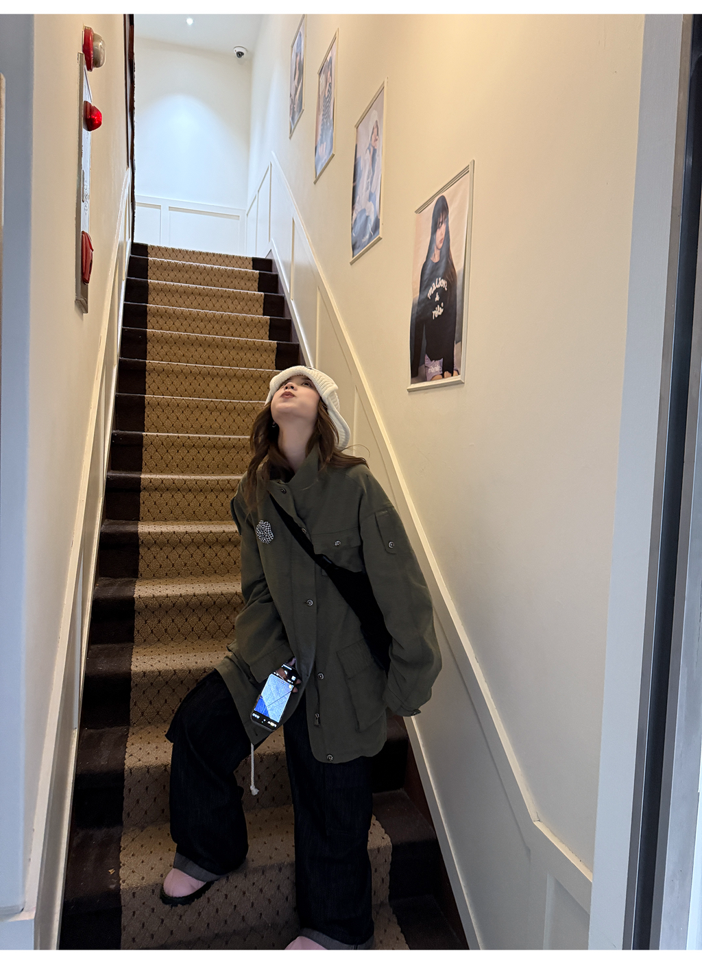 LelyMooch ヴィンテージ風クロスボタンワークジャケット  LEM262