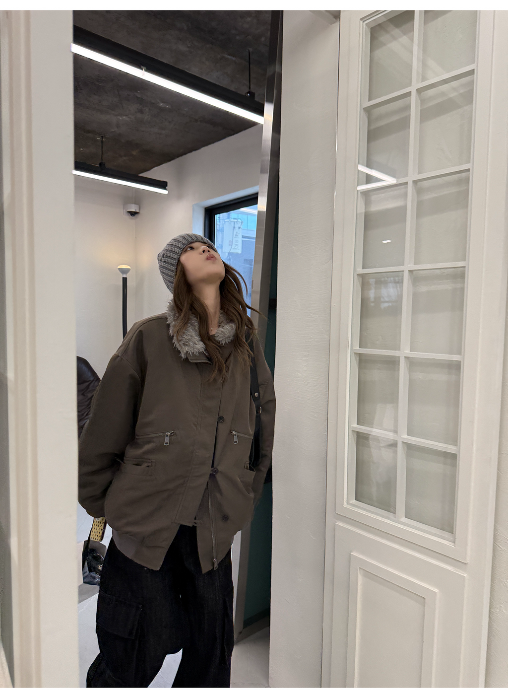 LelyMooch エコファーライナー付きモッズコート　LEM259