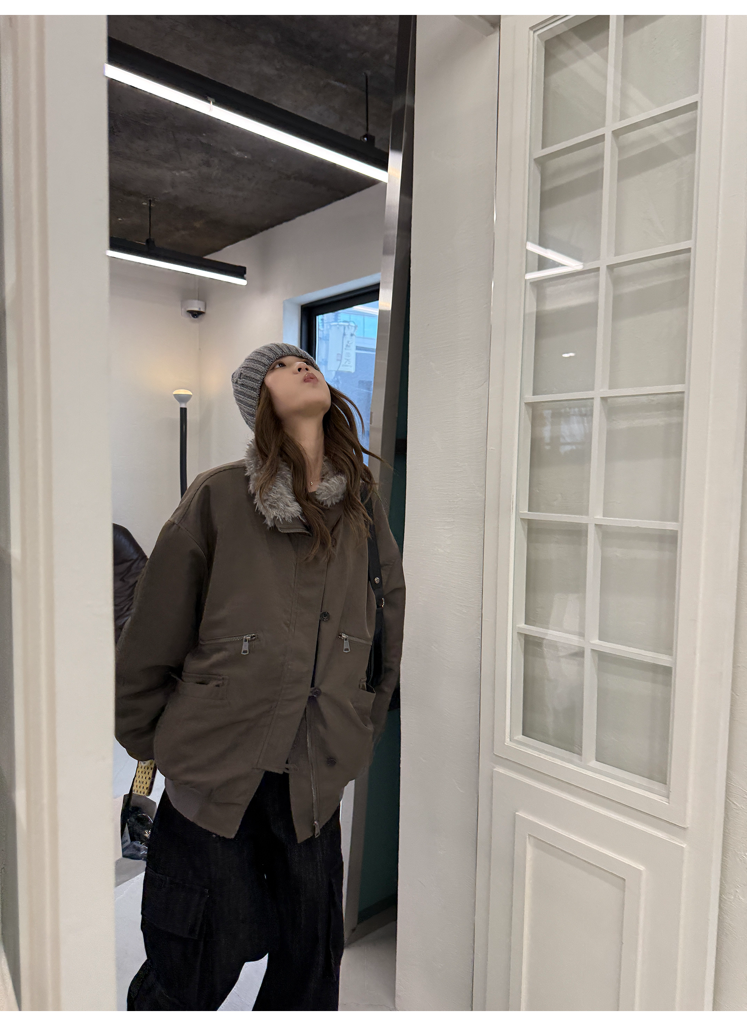 LelyMooch エコファーライナー付きモッズコート　LEM259