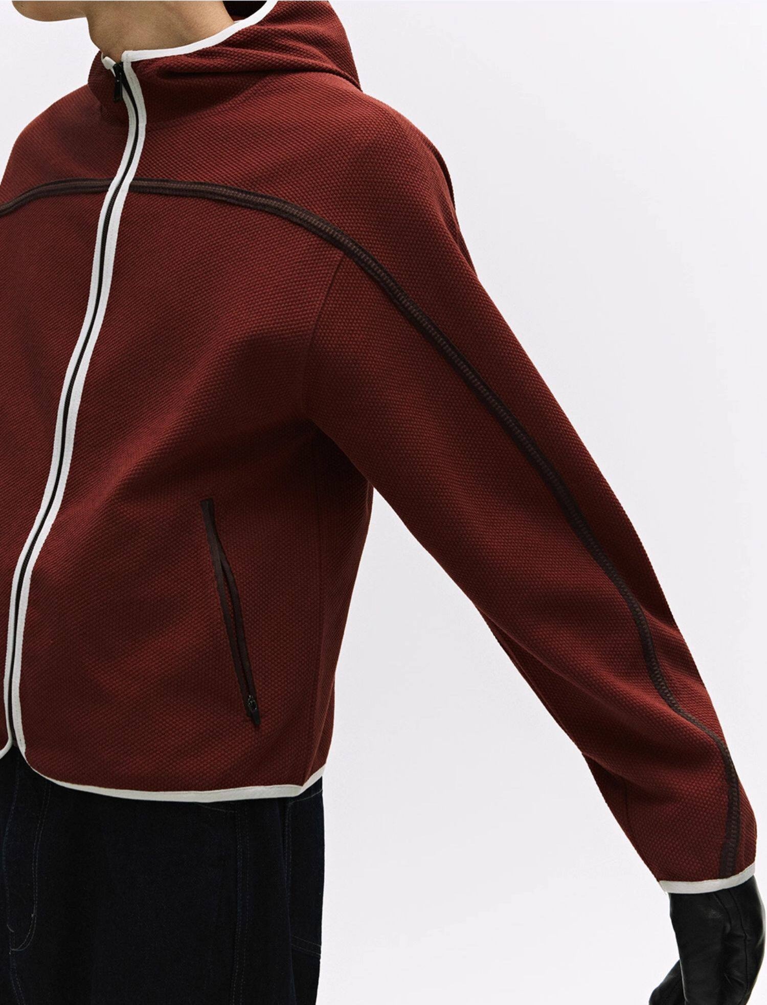 Color Block Taped Hoodie Jacket (3 colors) LOM052