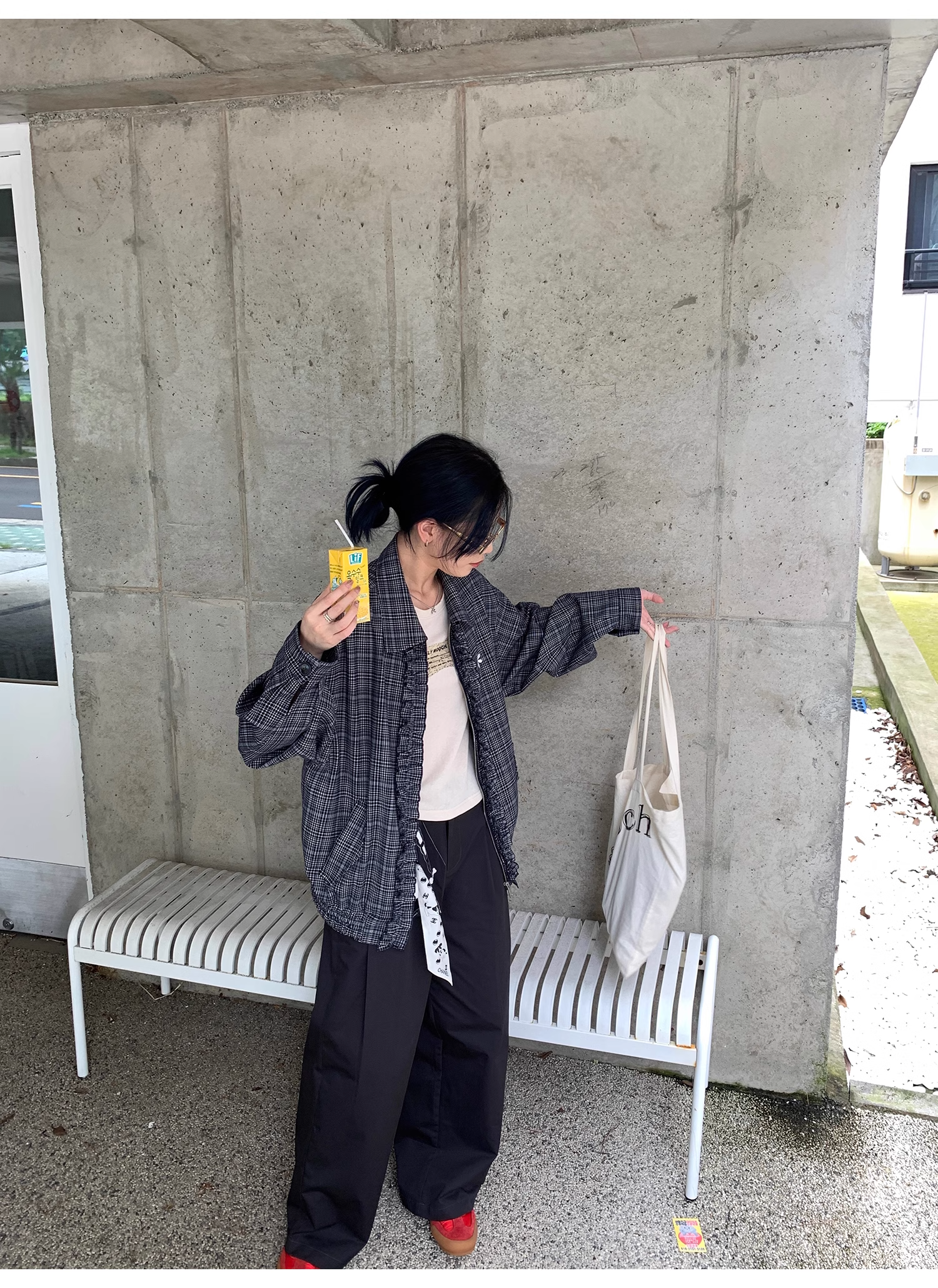 LelyMooch  ウォッシュコットン ワイドパンツ  LEM068