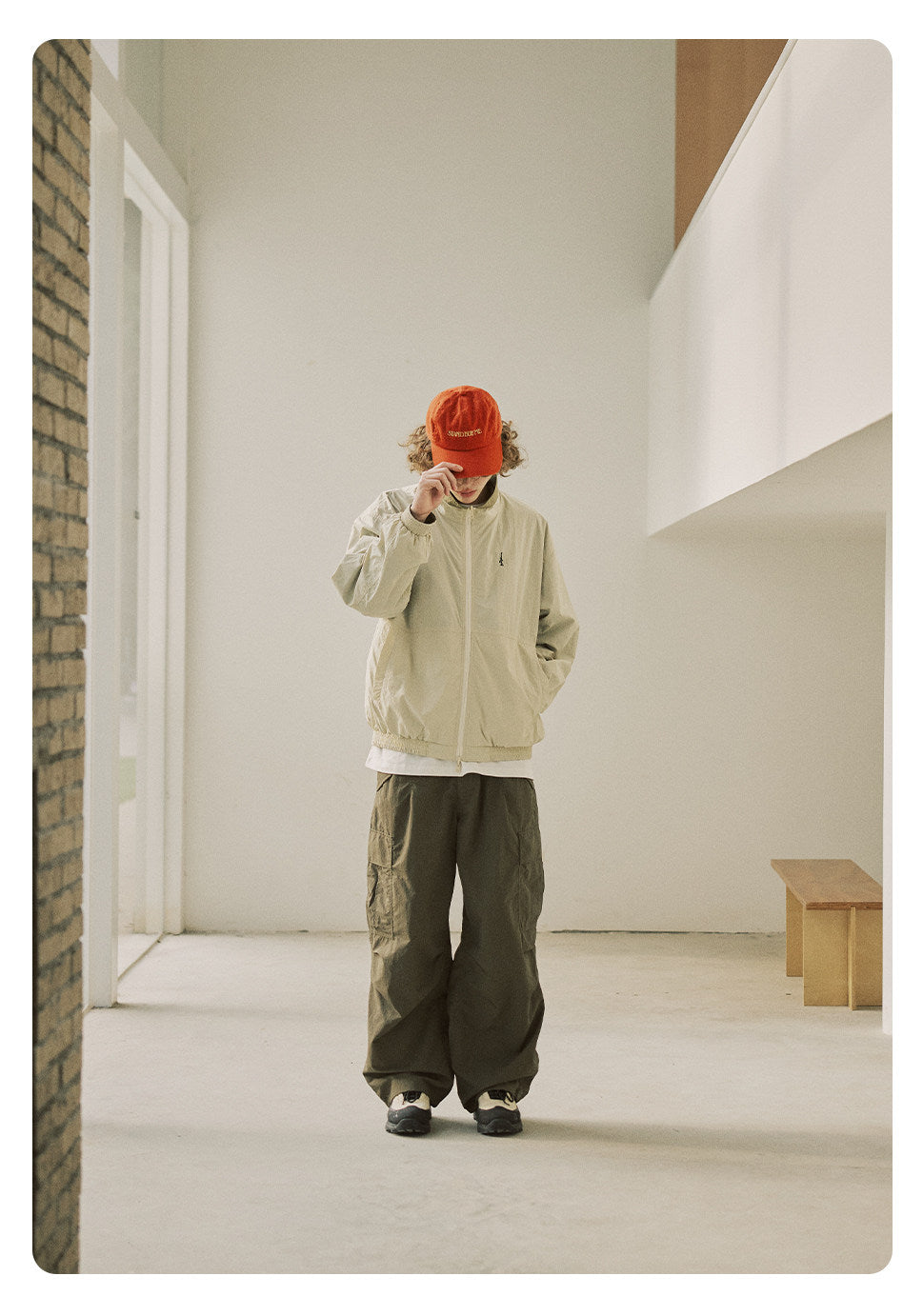 防風×配色リバーシブル仕様 立ち襟スポーツジャケット  LOM032