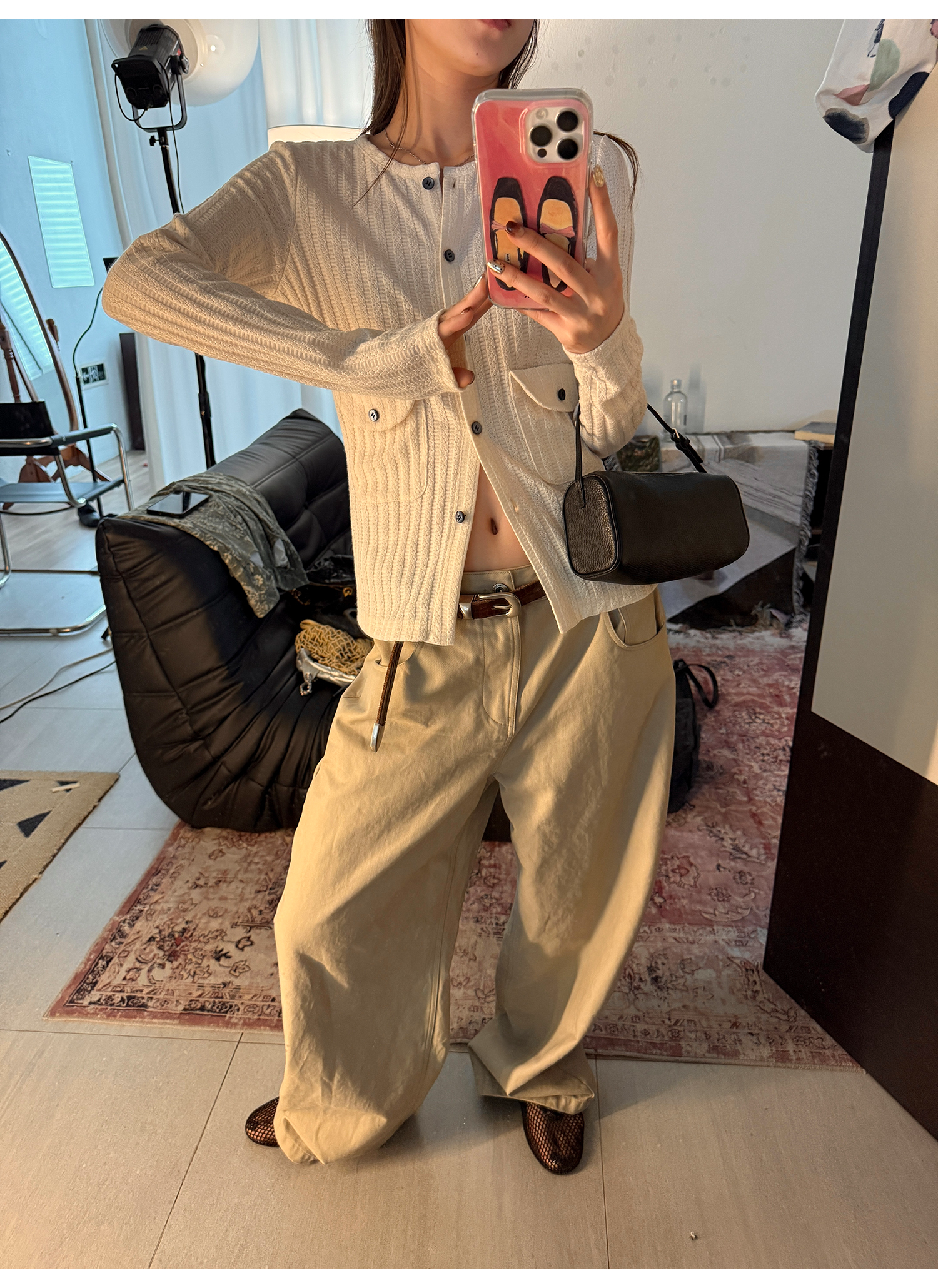 LelyMooch フラップポケットリブニット  LEM237