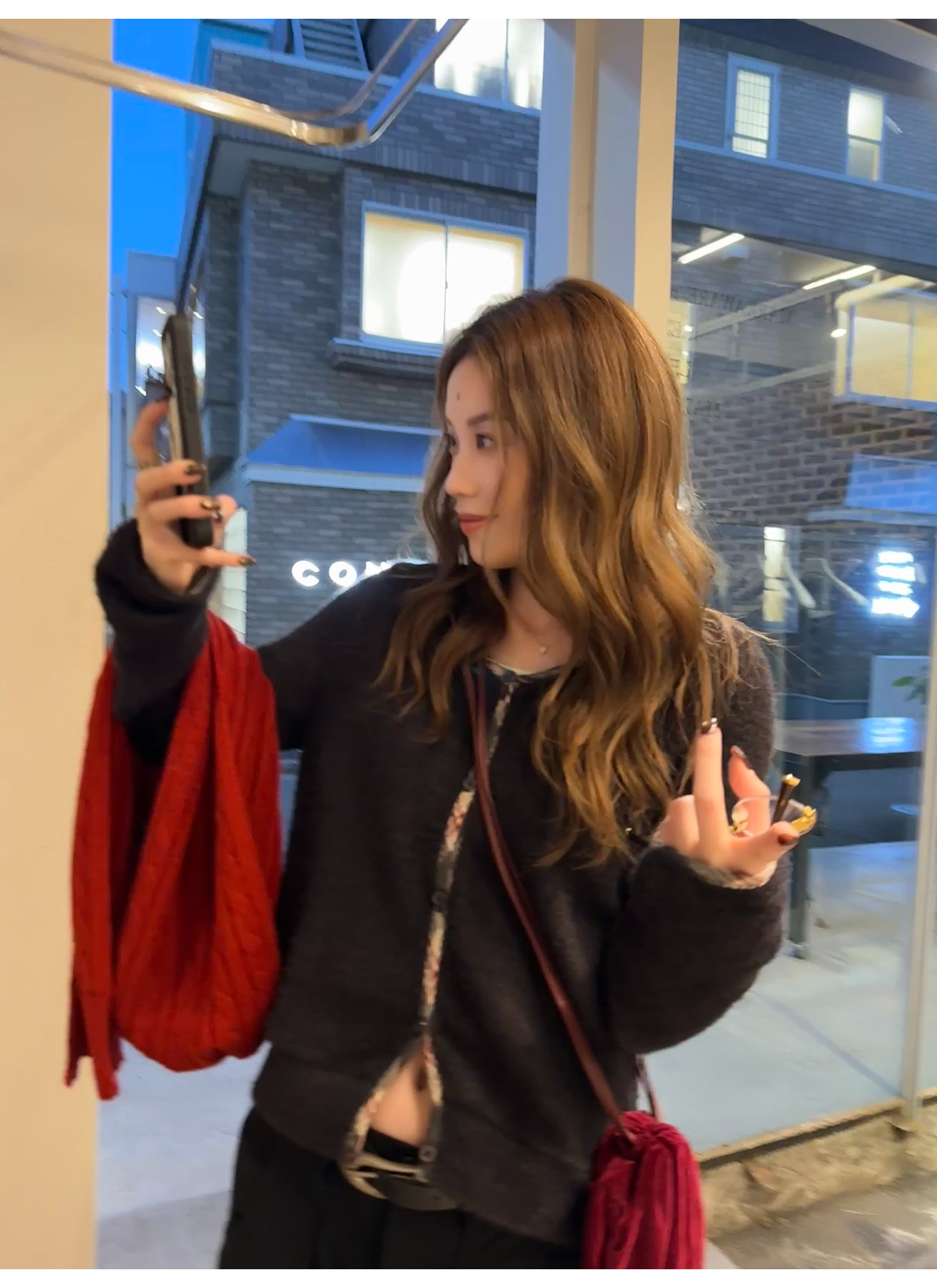 LelyMooch チェック柄パイピング ニット  LEM293