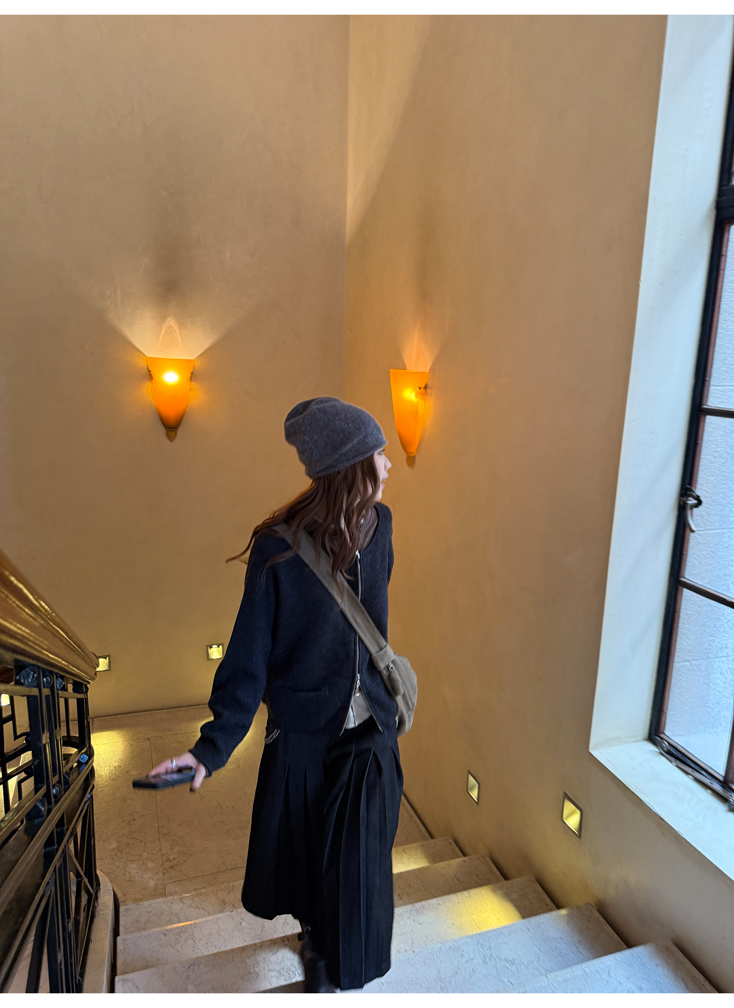 LelyMooch 黒プリーツスカート・ゴムウエスト  LEM277