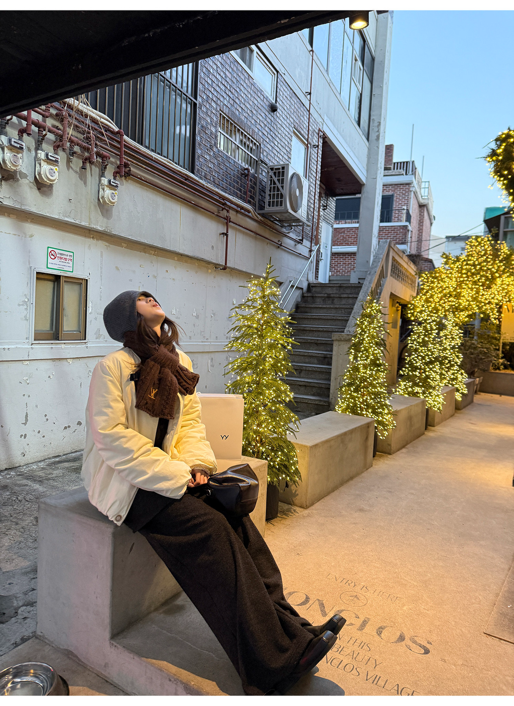 LelyMooch マフラー付き 中綿ブルゾン  LEM306