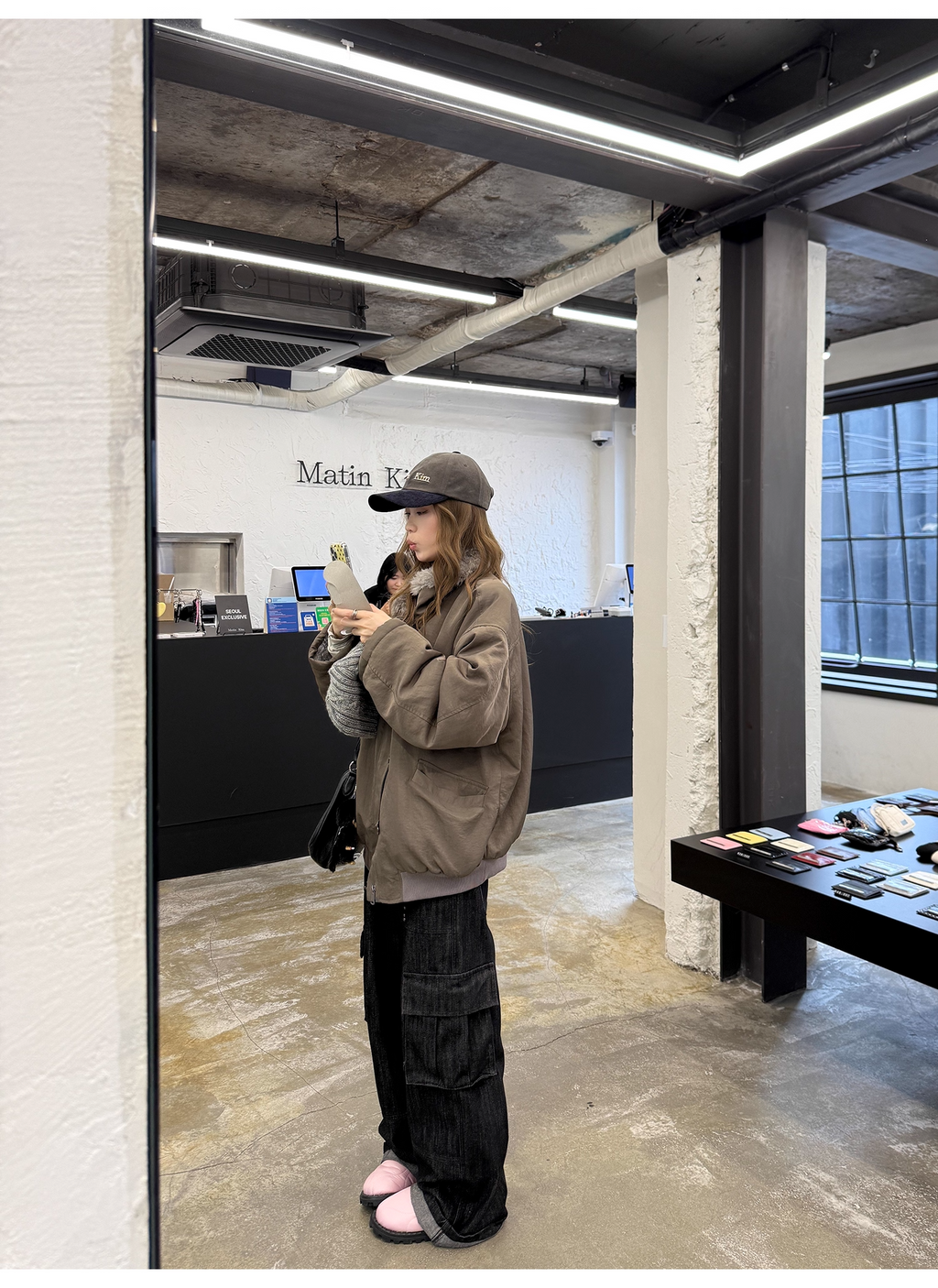 LelyMooch セルビッジ黒デニムパンツ　LEM257