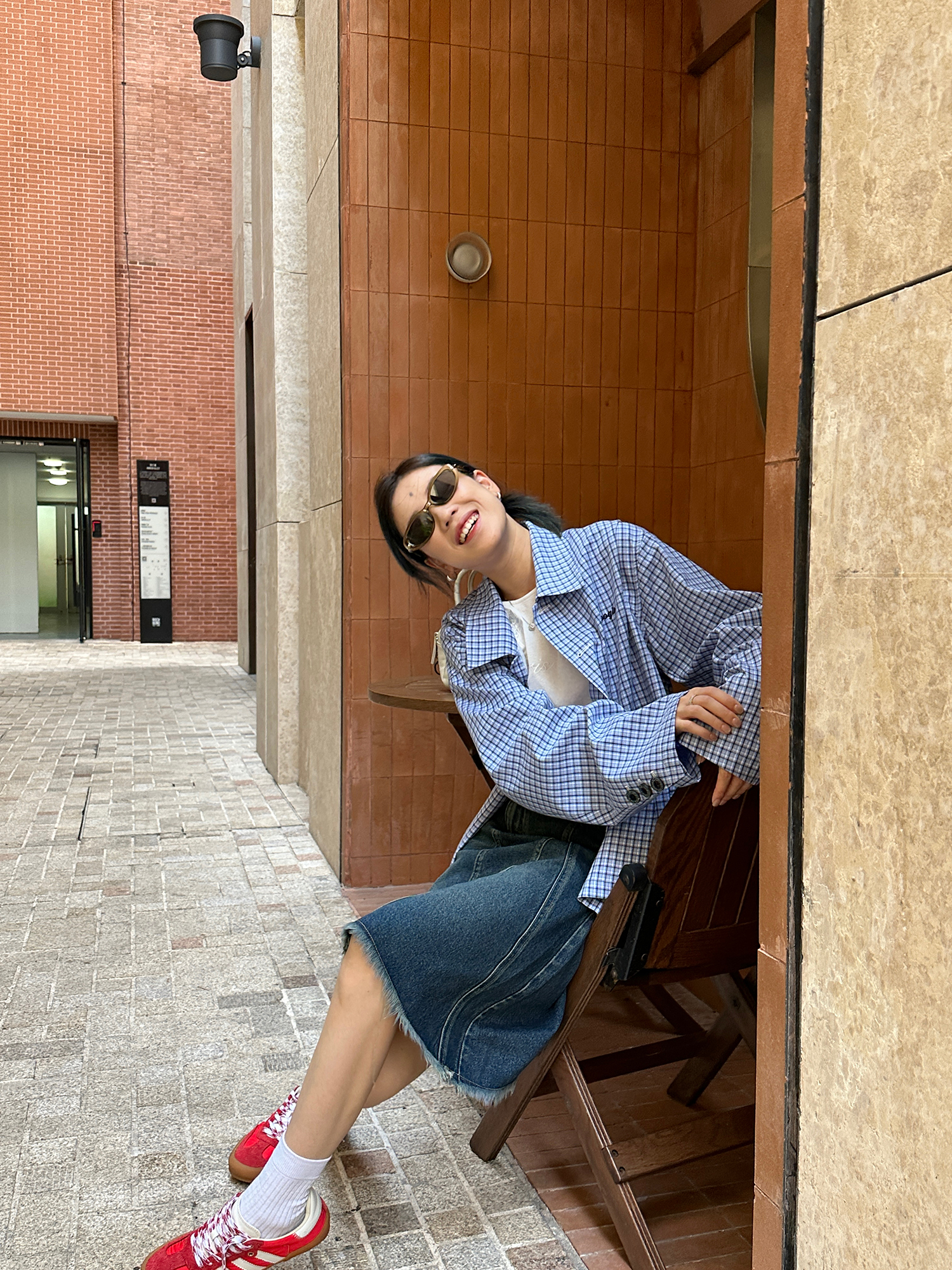 LelyMooch Blue Check Shirt Jacket LEM072