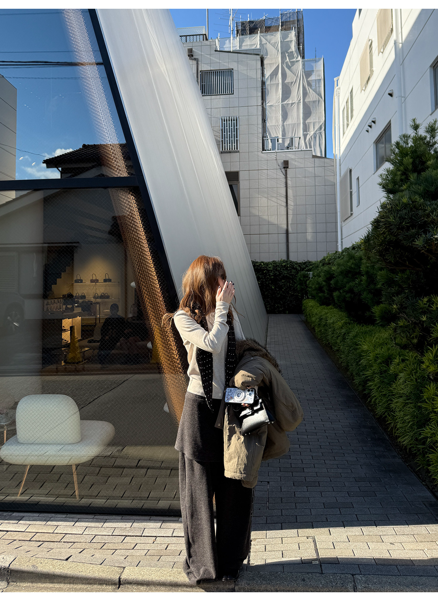 LelyMooch リブ調 ウール風 ヘンリーネックトップス  LEM290