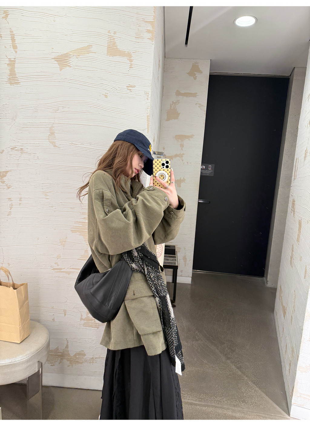 LelyMooch ヴィンテージ風クロスボタンワークジャケット  LEM262