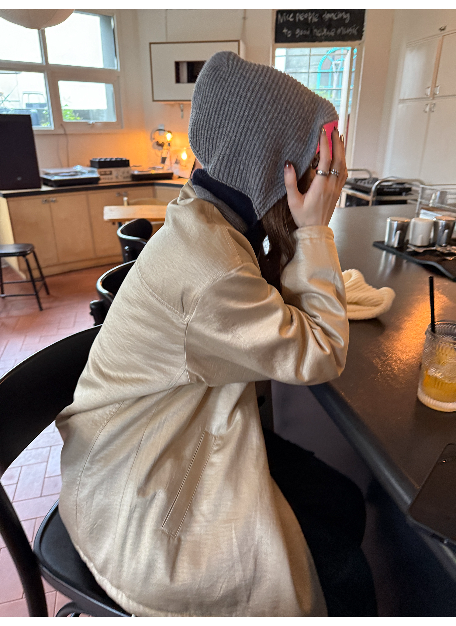 LelyMooch コーデュロイ リバーシブル中綿コート  LEM265