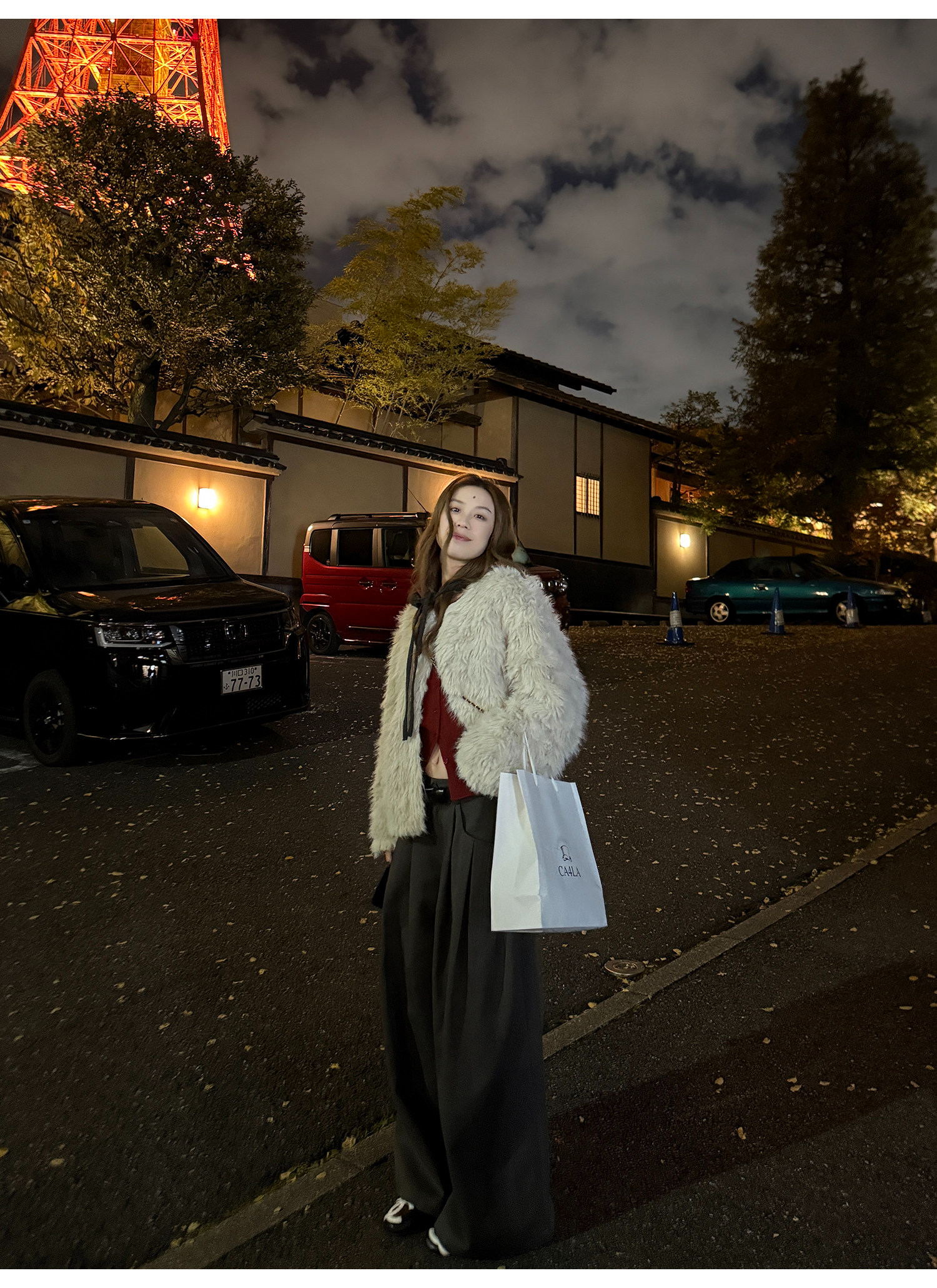 LelyMooch ロングパイル ノーカラー エコファー  LEM284