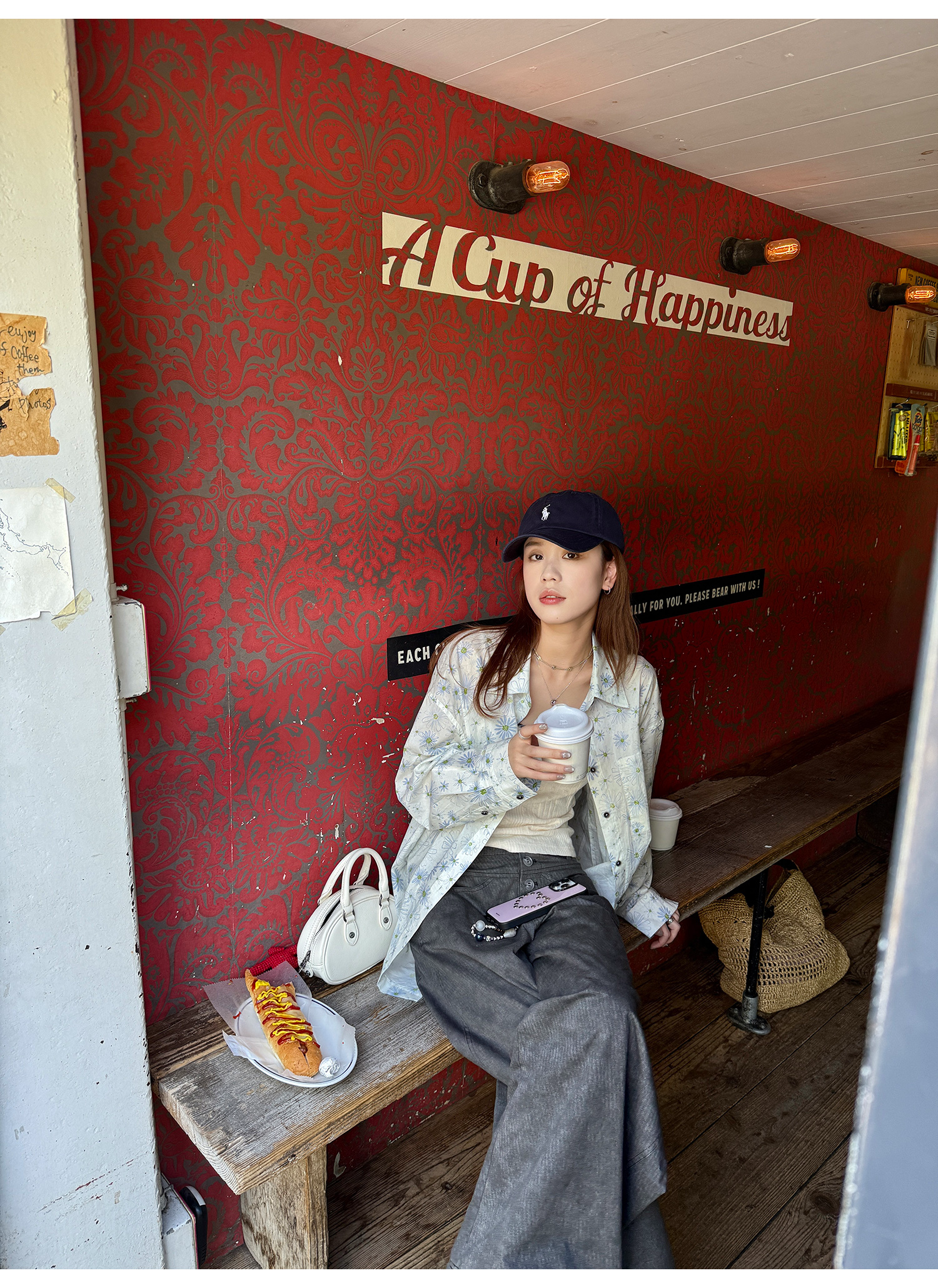 LelyMooch夏の透け感シャツ｜小花柄・UV対策  LEM187