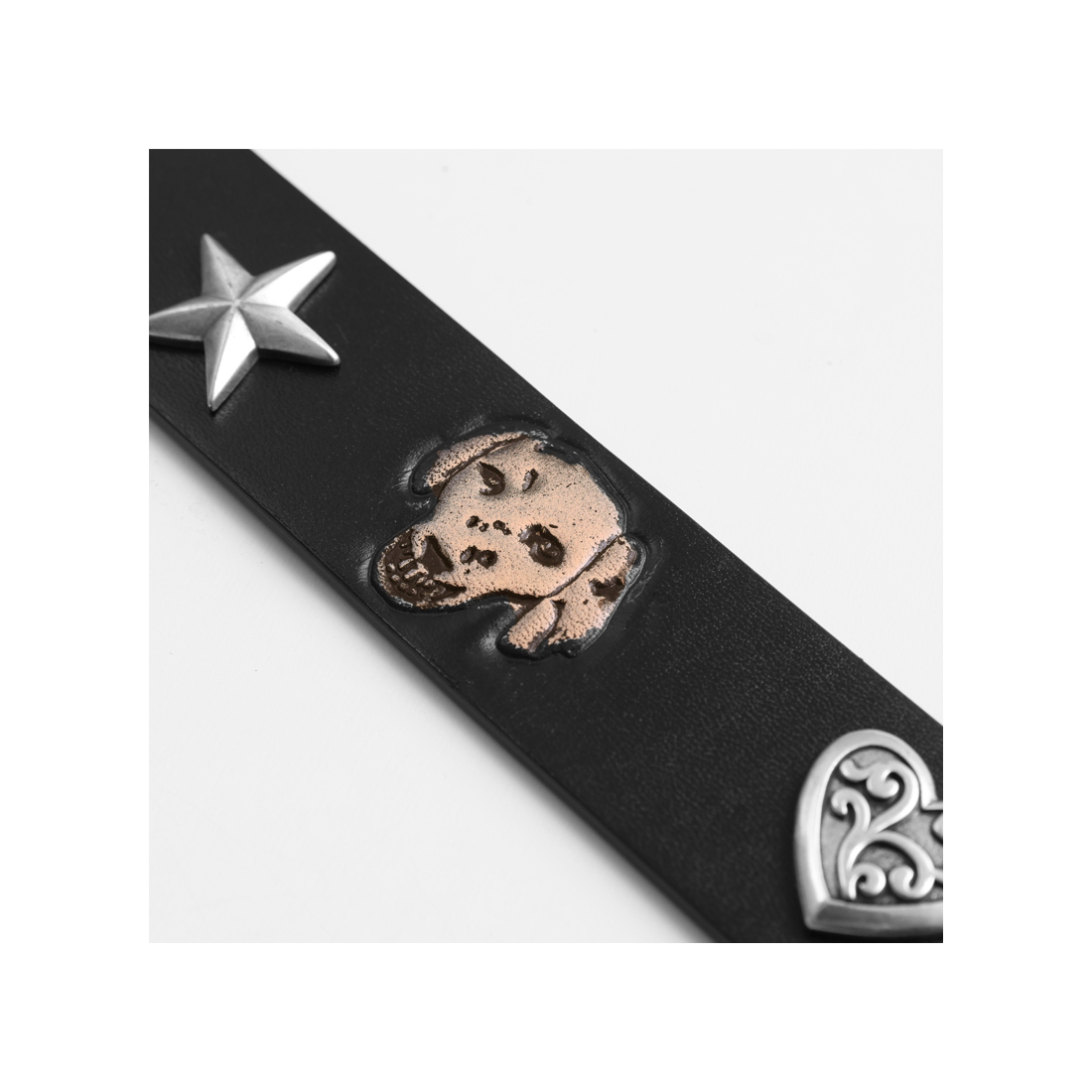 本革チャームベルト🖤ロック＆ストリートコーデにぴったり！  LEM219