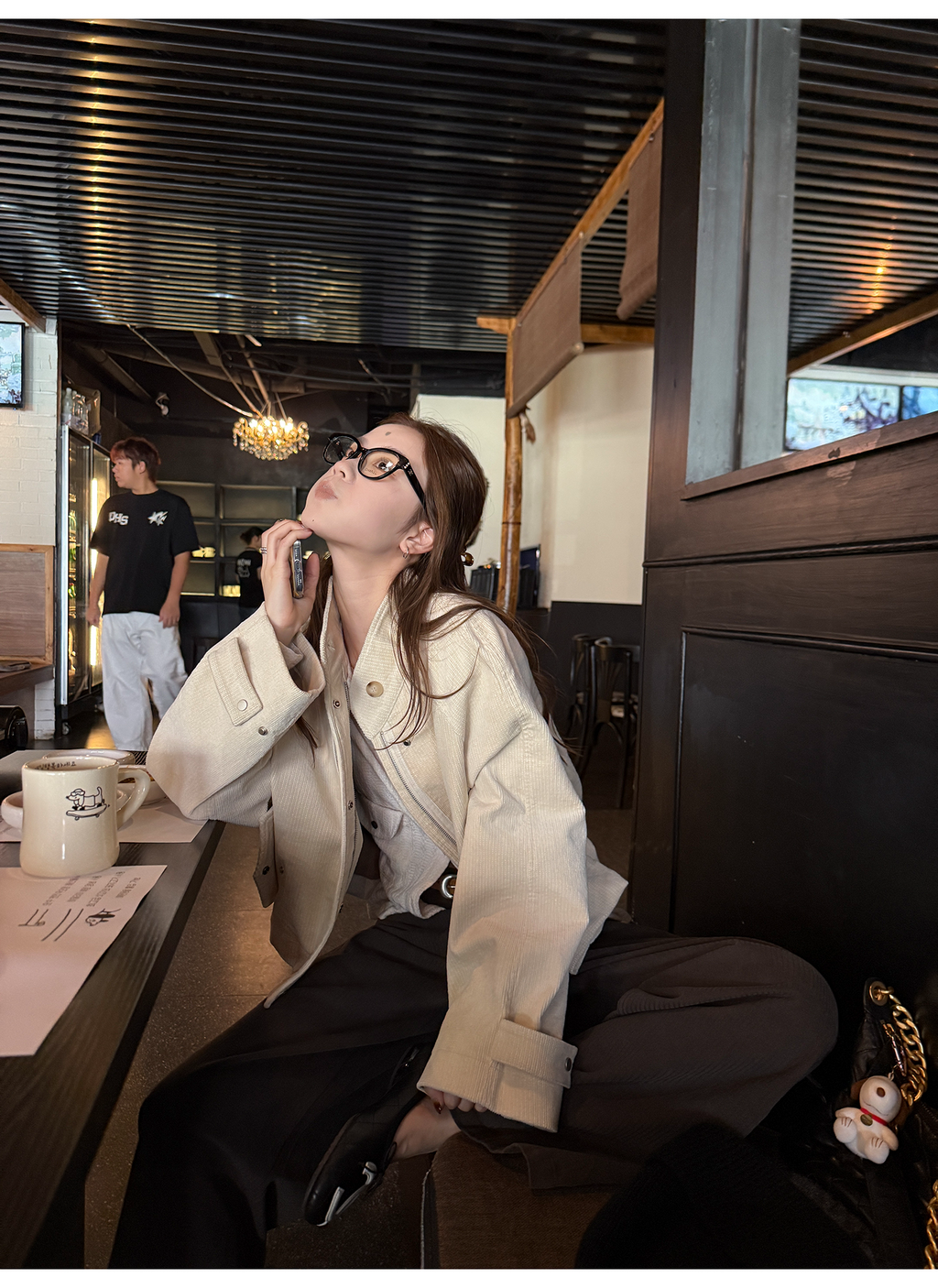 LelyMooch 厚手コーデュロイライダースジャケット LEM245