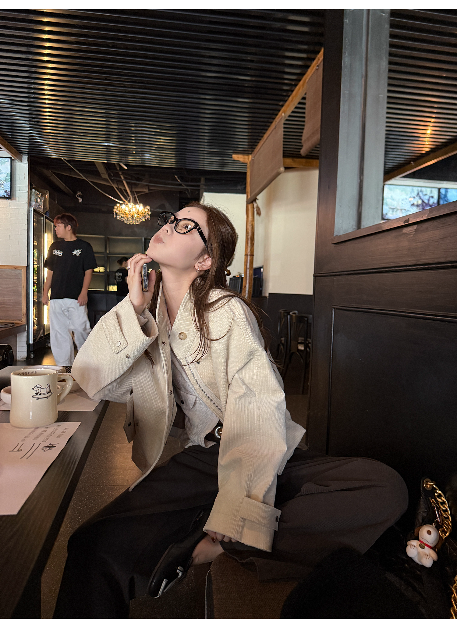 LelyMooch 厚手コーデュロイライダースジャケット LEM245