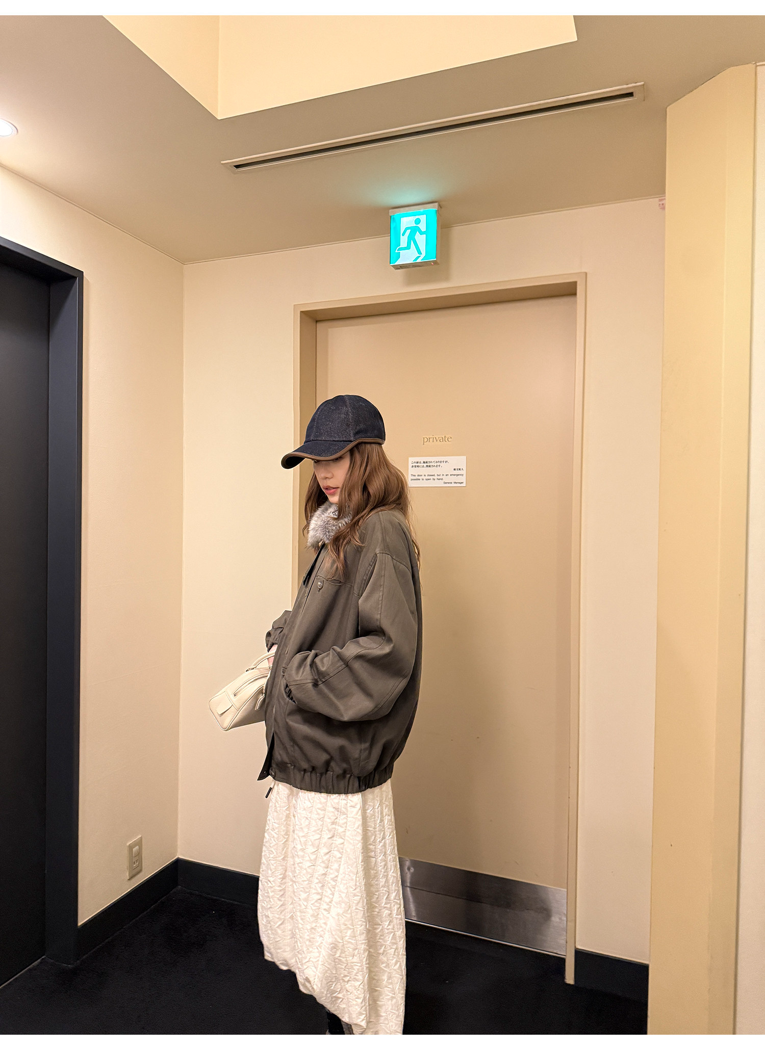 LelyMooch ドロスト ロングスカート シワ感素材 前後差  LEM288