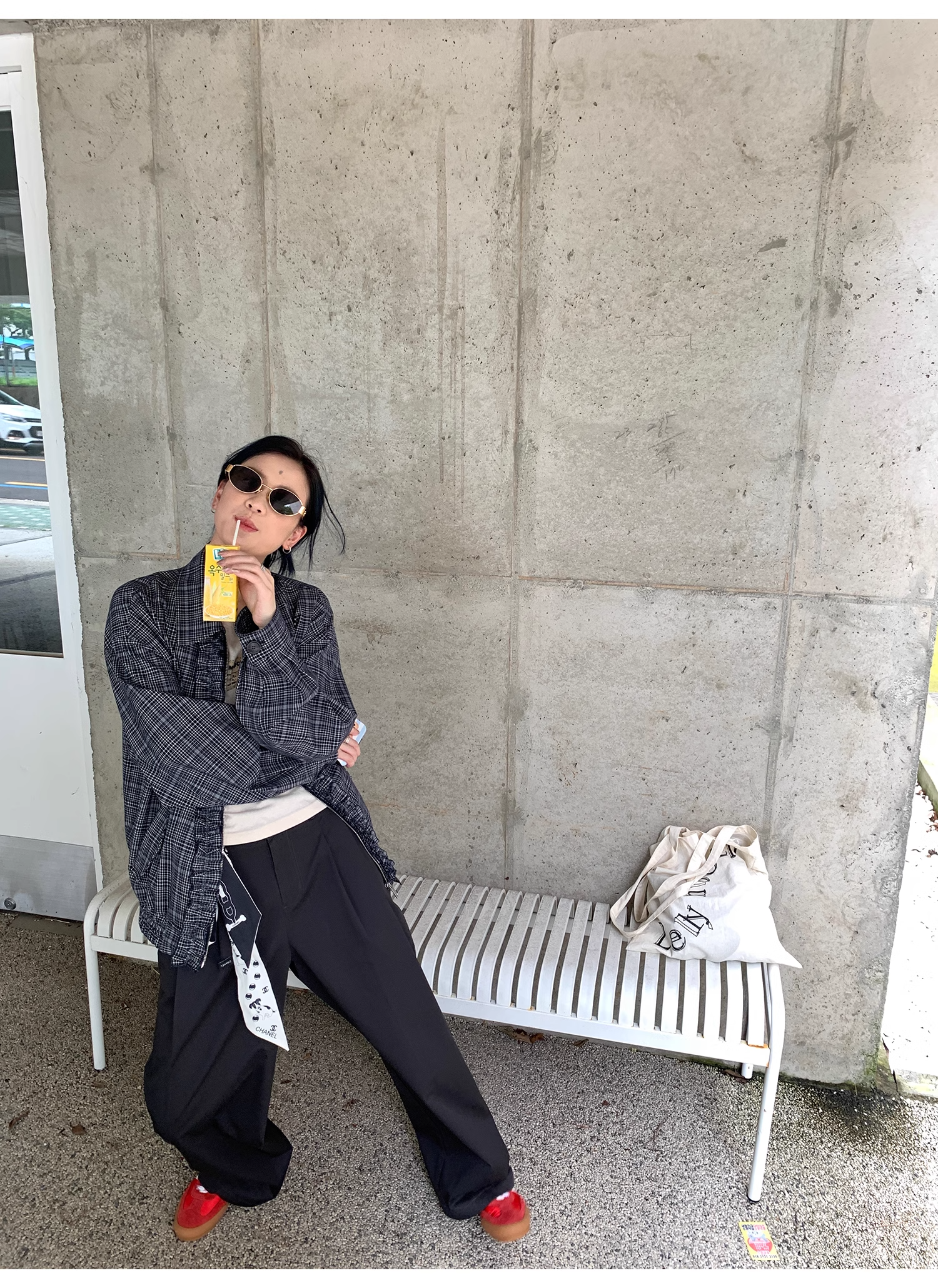 LelyMooch  ウォッシュコットン ワイドパンツ  LEM068