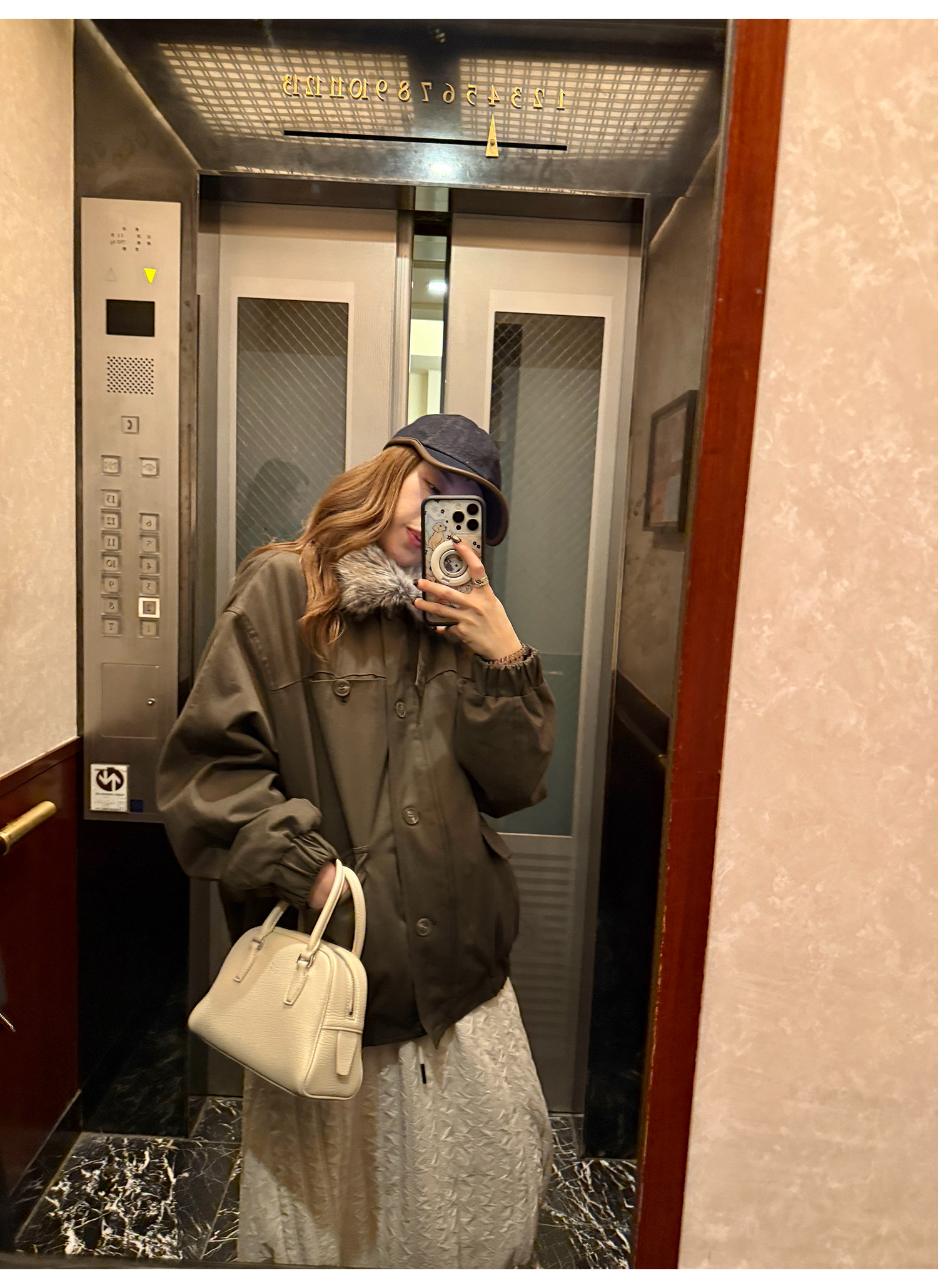 LelyMooch 2種類の襟を自由に切り替え・中綿ジャケット  LEM282