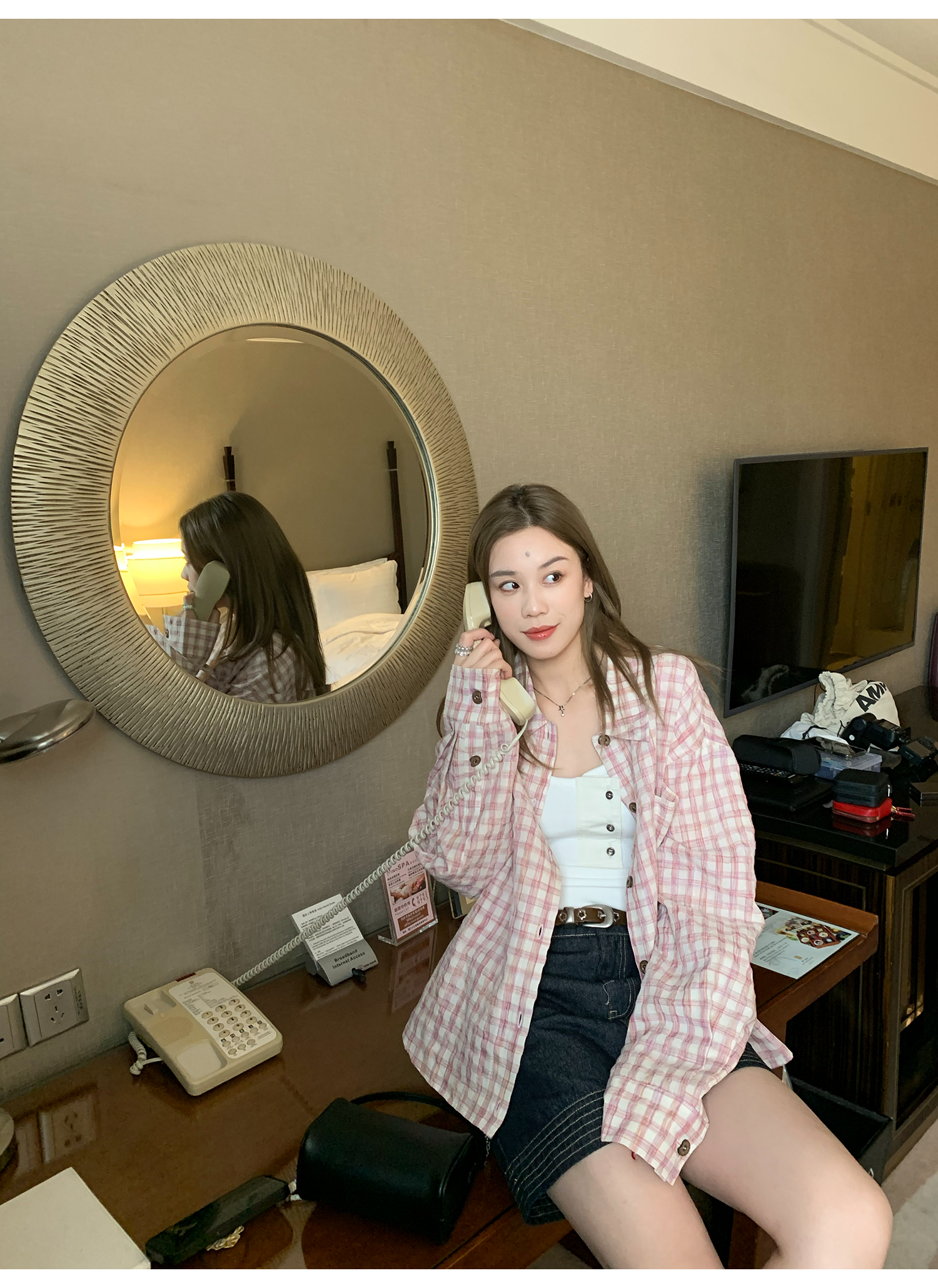 LelyMooch 春夏万能単品　Uネック タンクトップ  LEM122