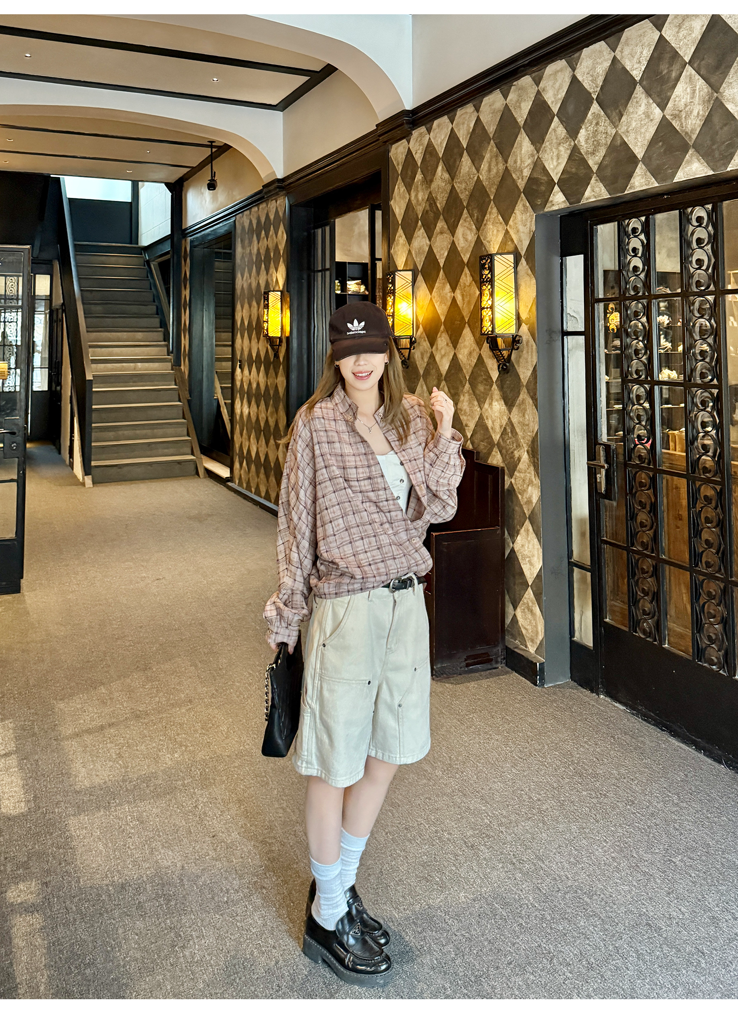 LelyMooch  夏万能デニム ハーフパンツ　マルチポケット  LEM118