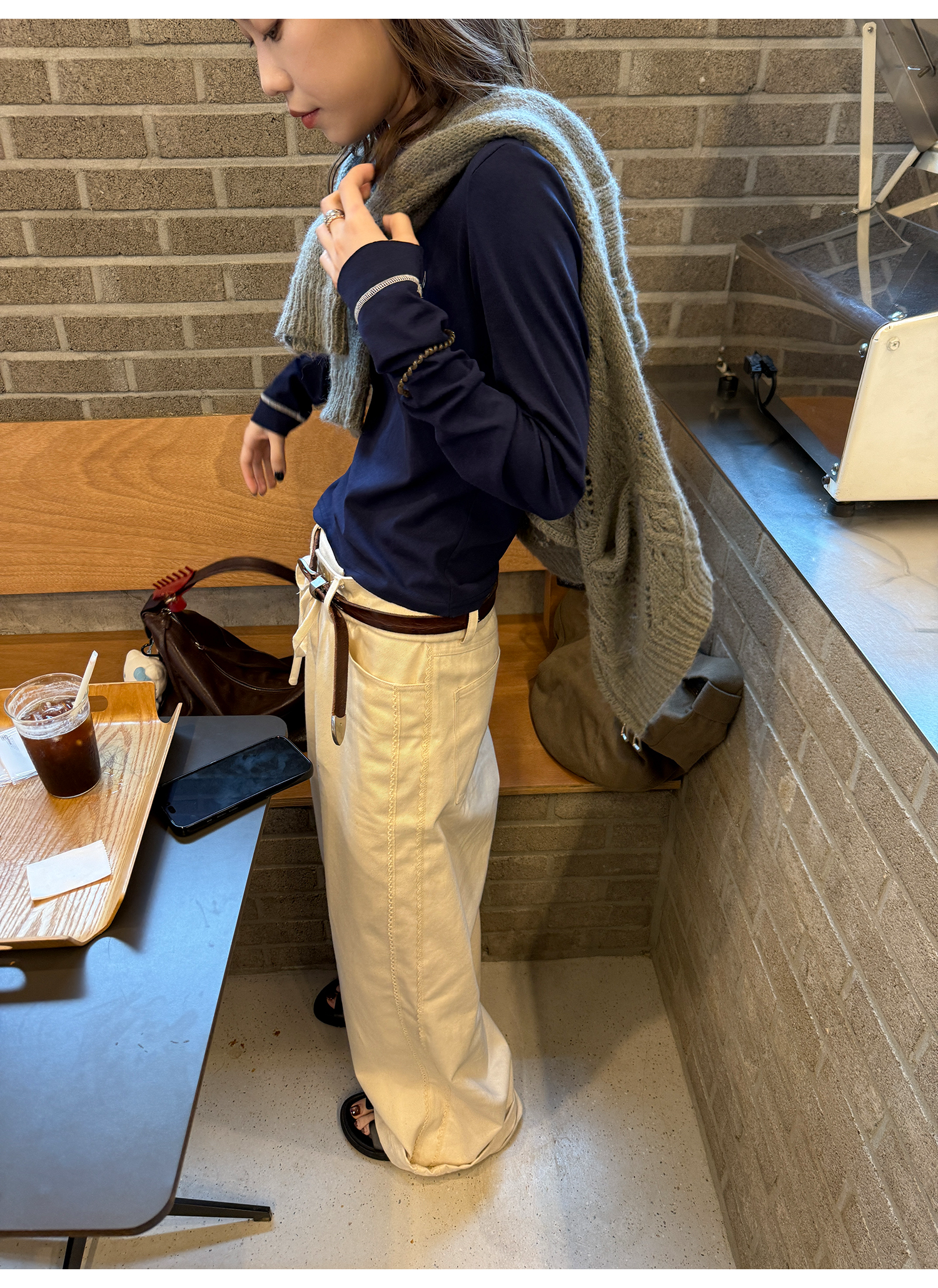 LelyMooch ウエストコードワイドパンツ  LEM229