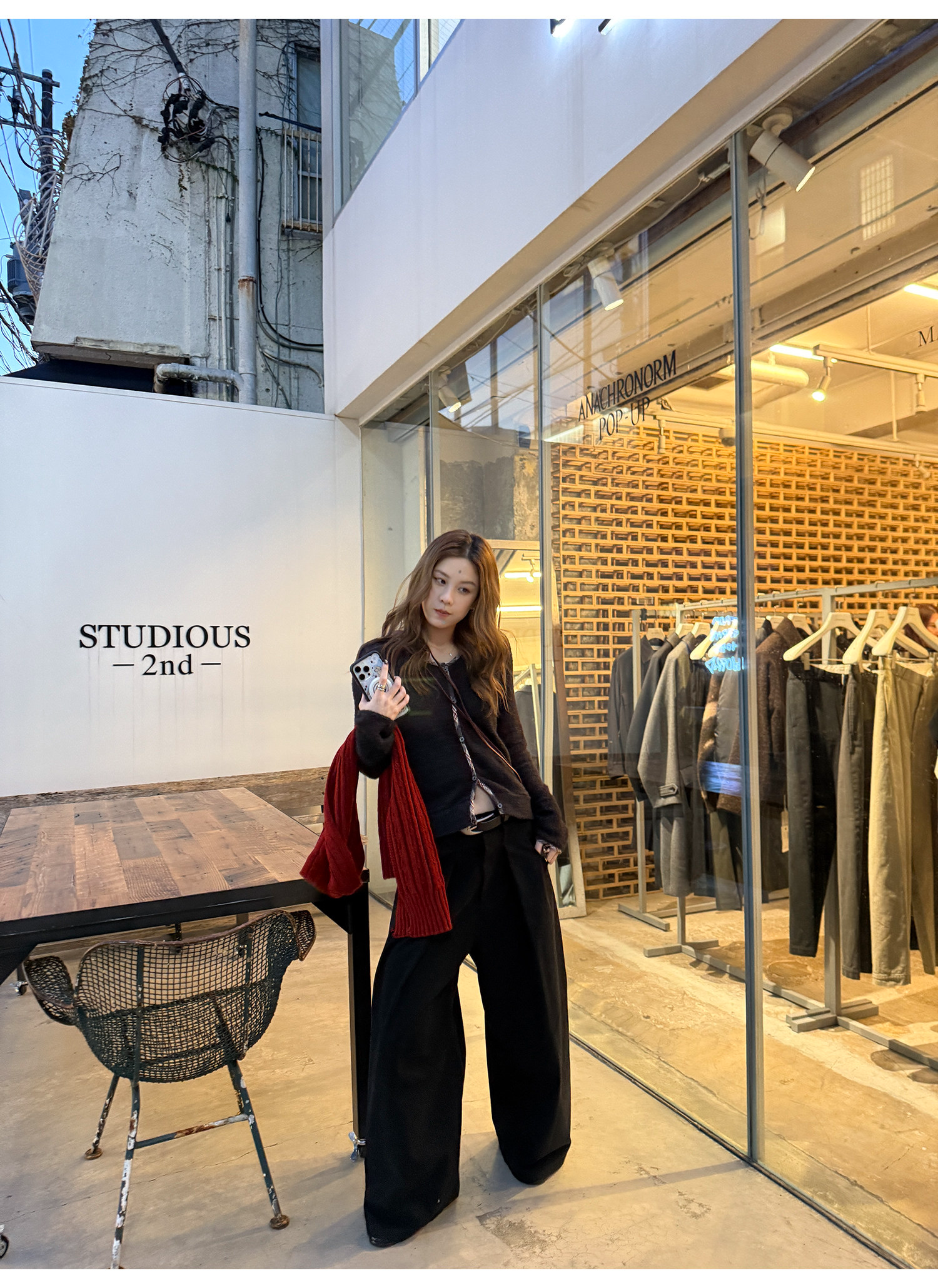 LelyMooch チェック柄パイピング ニット  LEM293